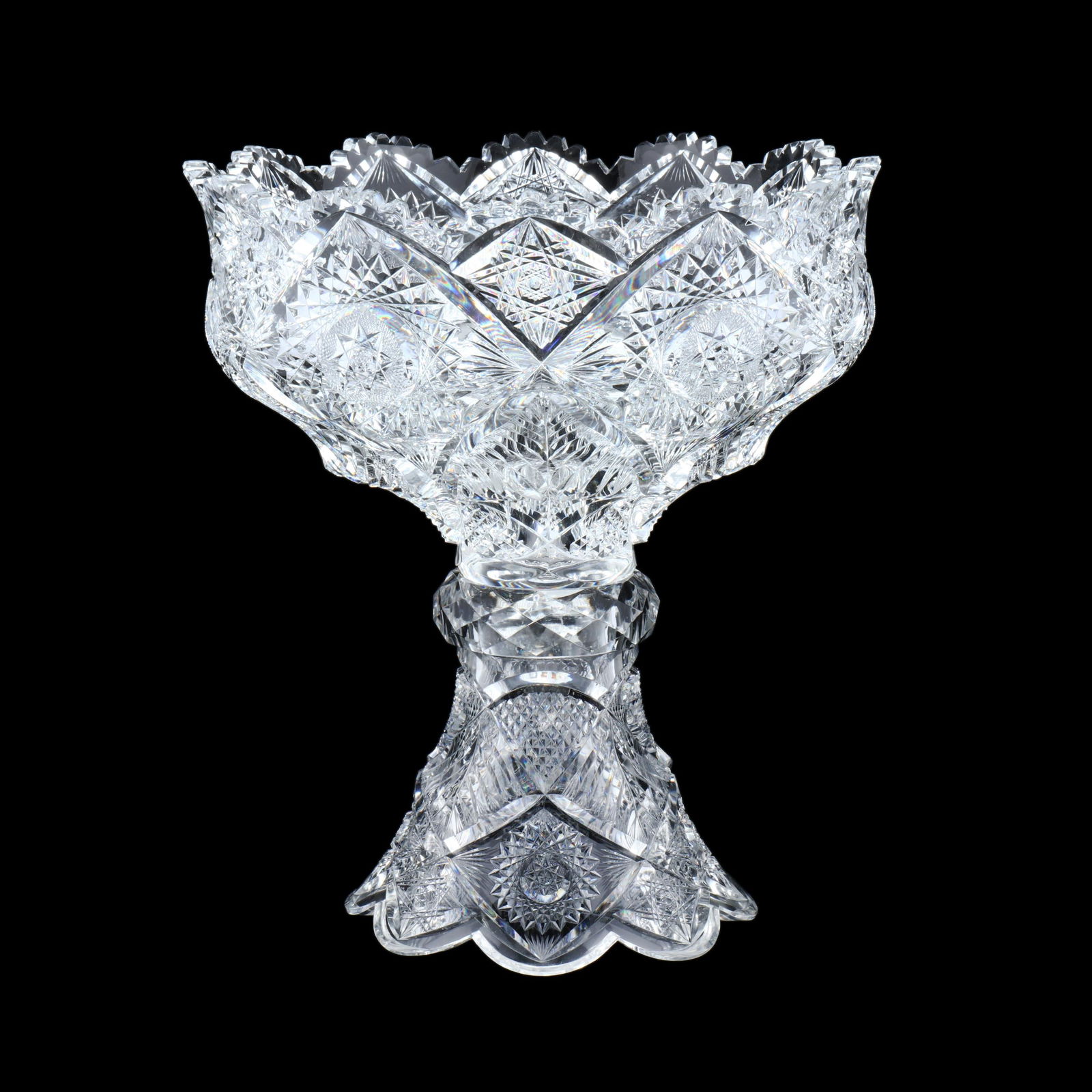 American Brilliant Period Cut Glass Punch Bowl (1 of 10)