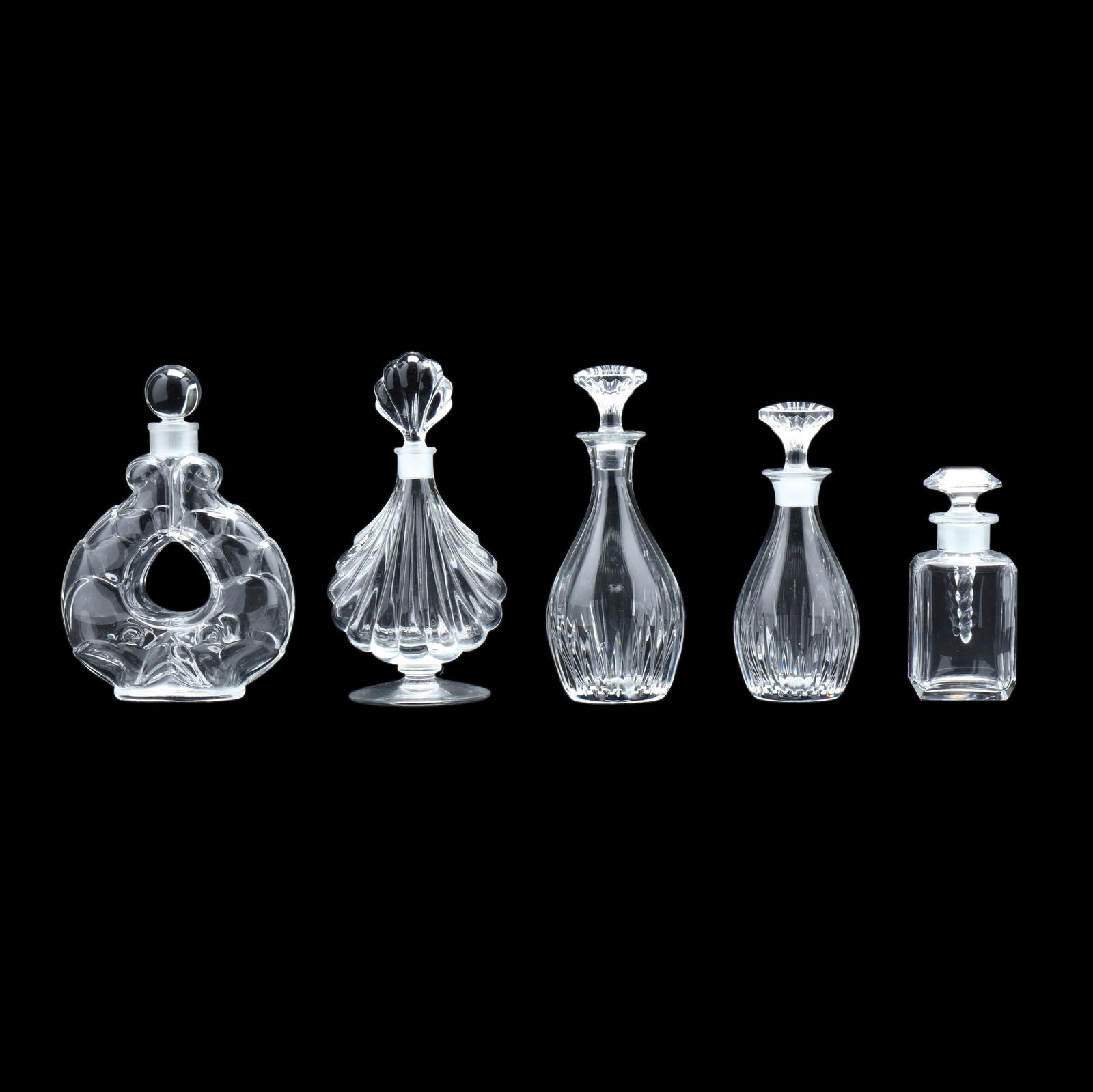 Five Assorted Baccarat Crystal Perfume Bottles (1 of 19)