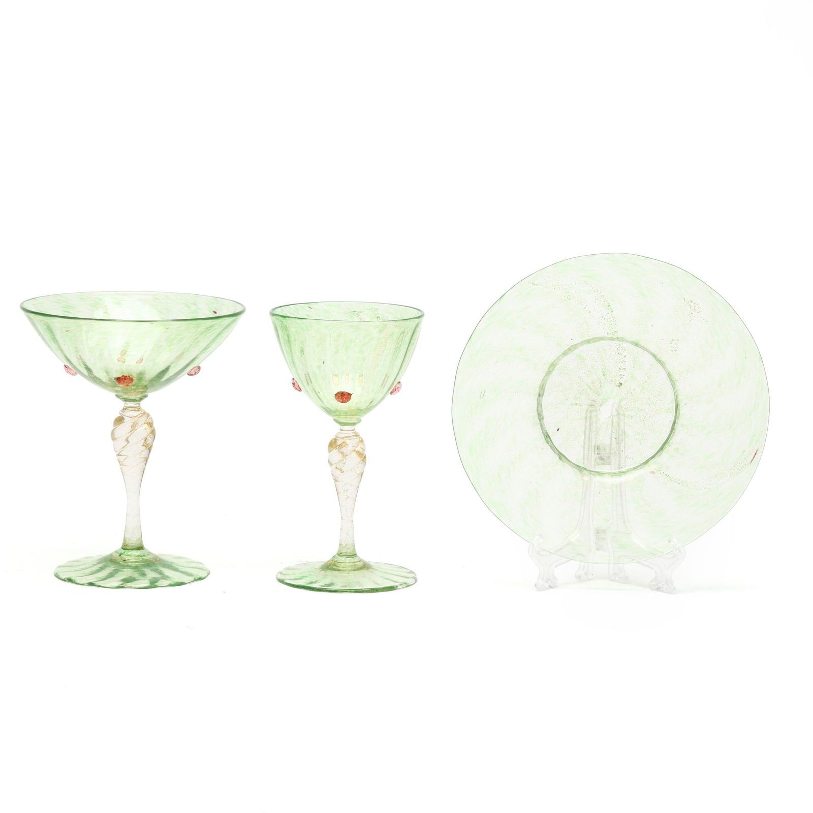 attributed Salviati, (22) Pieces of Venetian Glassware (1 of 11)