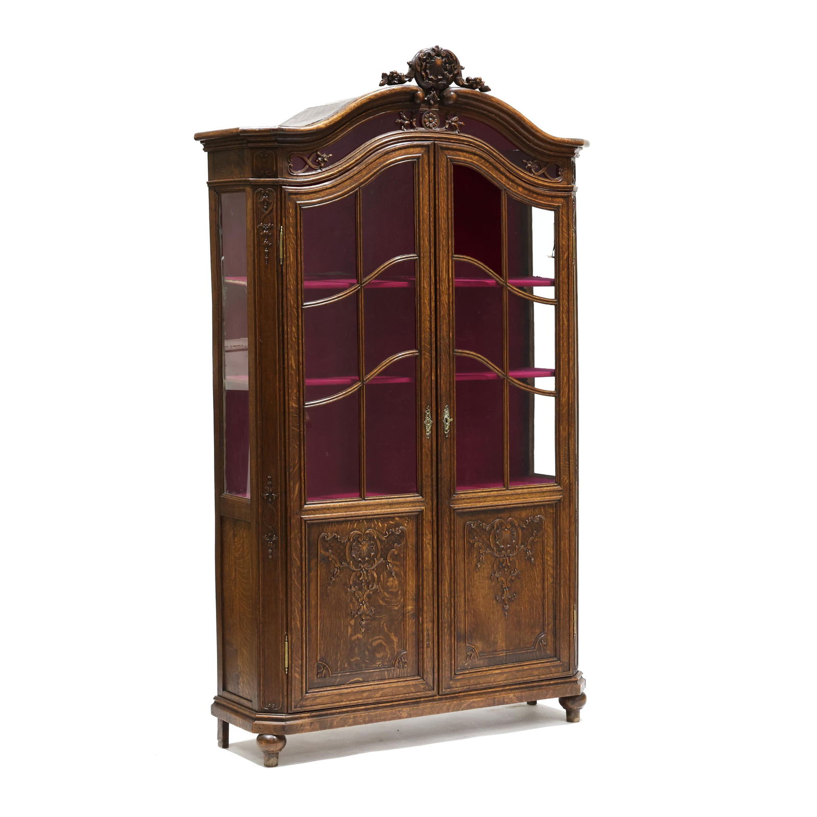 Louis XV Style Carved Oak Cabinet (1 of 9)