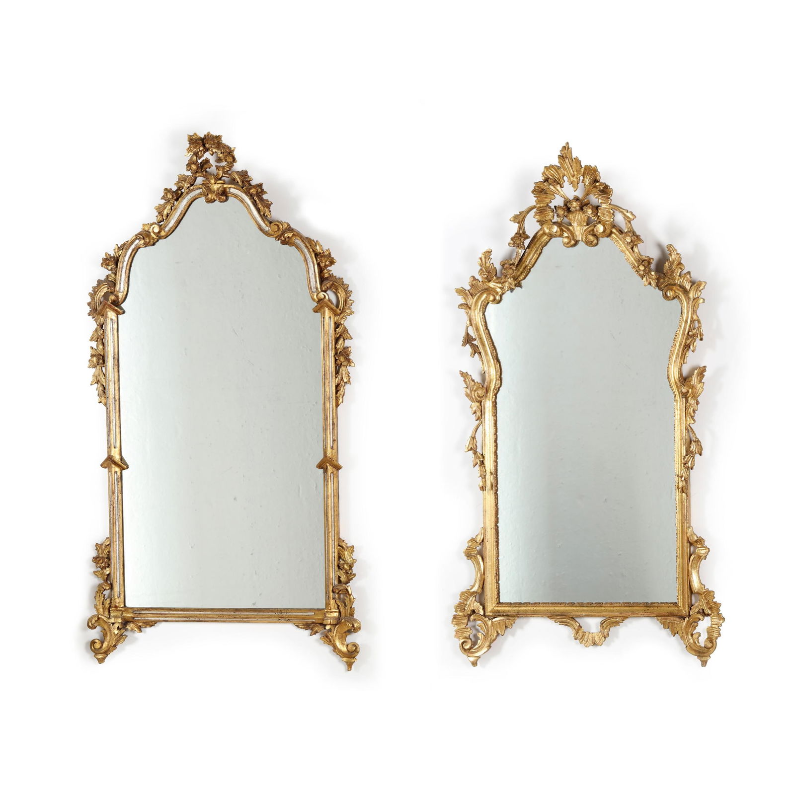 Two Italian Rococo Style Carved and Gilt Wood Mirrors (1 of 14)