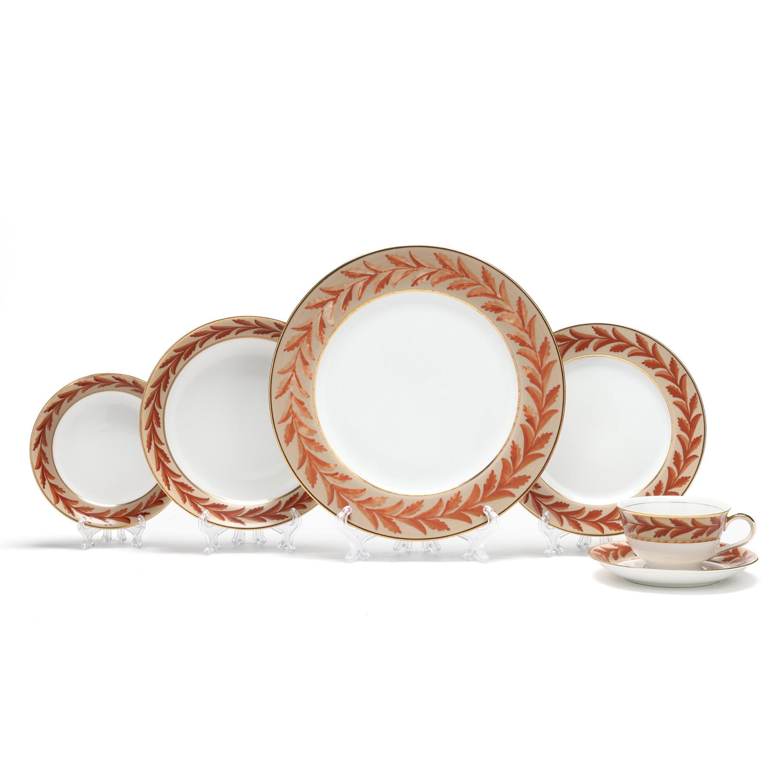 Set of Handpainted and Gilt Porcelain Dinnerware for Bloomingdale's (1 of 11)