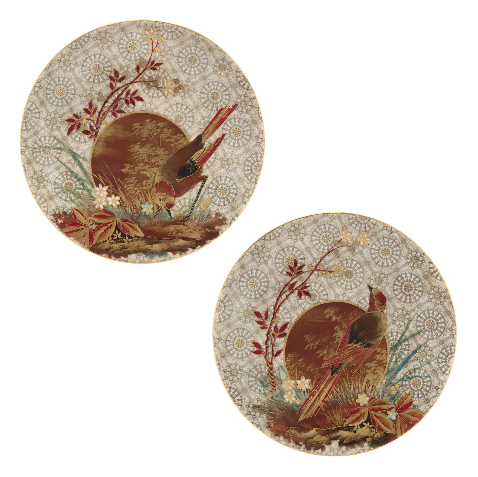 Pair of Tiffany & Co. Aesthetic Period Porcelain Cabinet Plates (1 of 7)