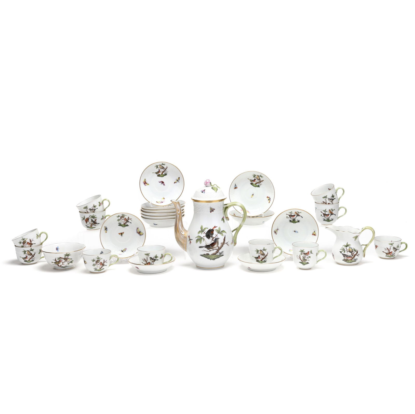 Herend Rothschild Bird Coffee Service (1 of 14)