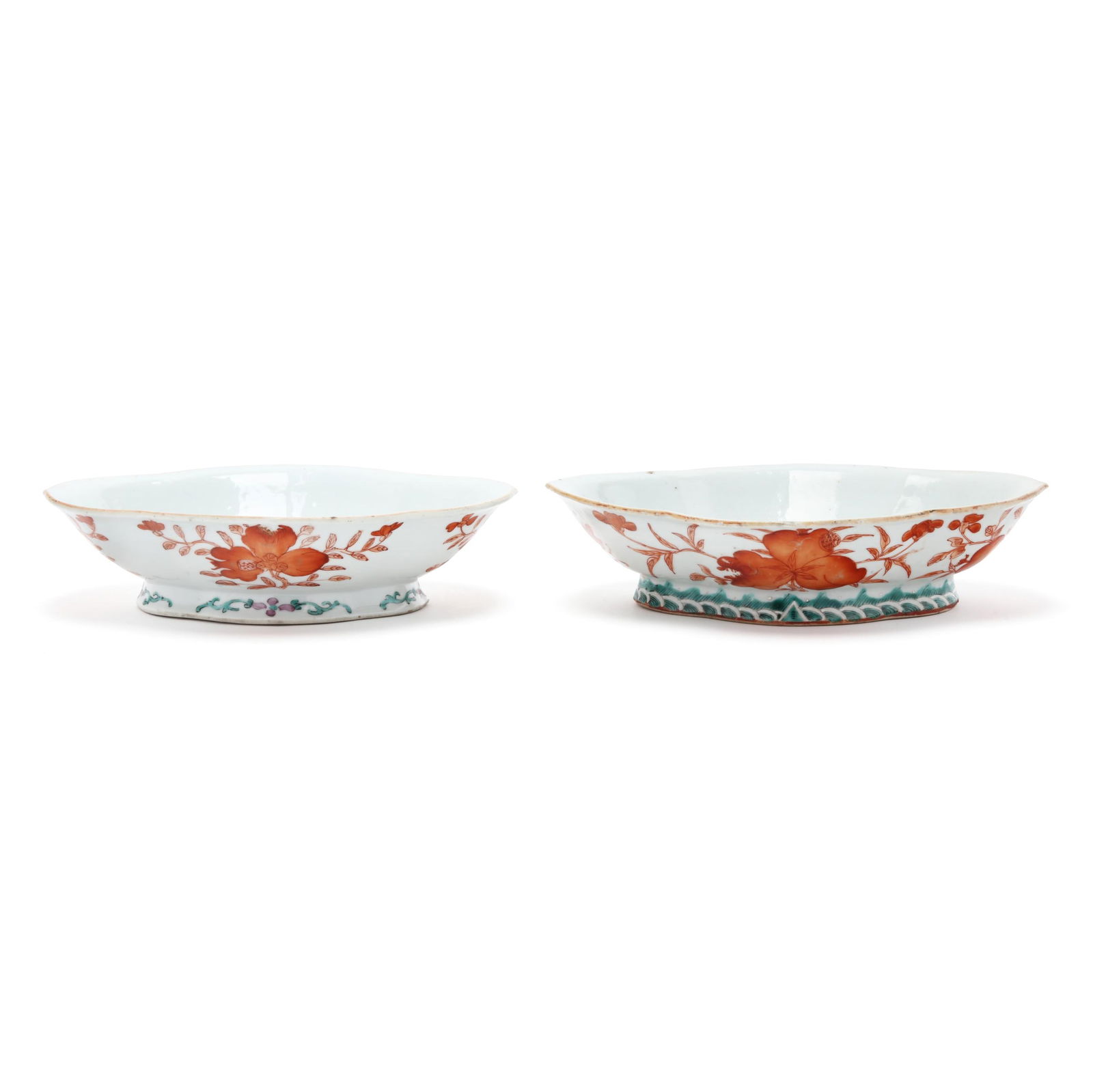 A Pair of Chinese Porcelain Lozenge Bowls (1 of 7)