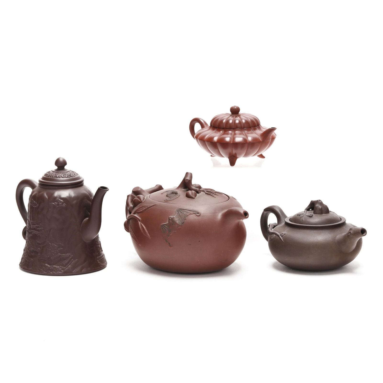 Four Chinese Ceramic Yixing Teapots (1 of 9)