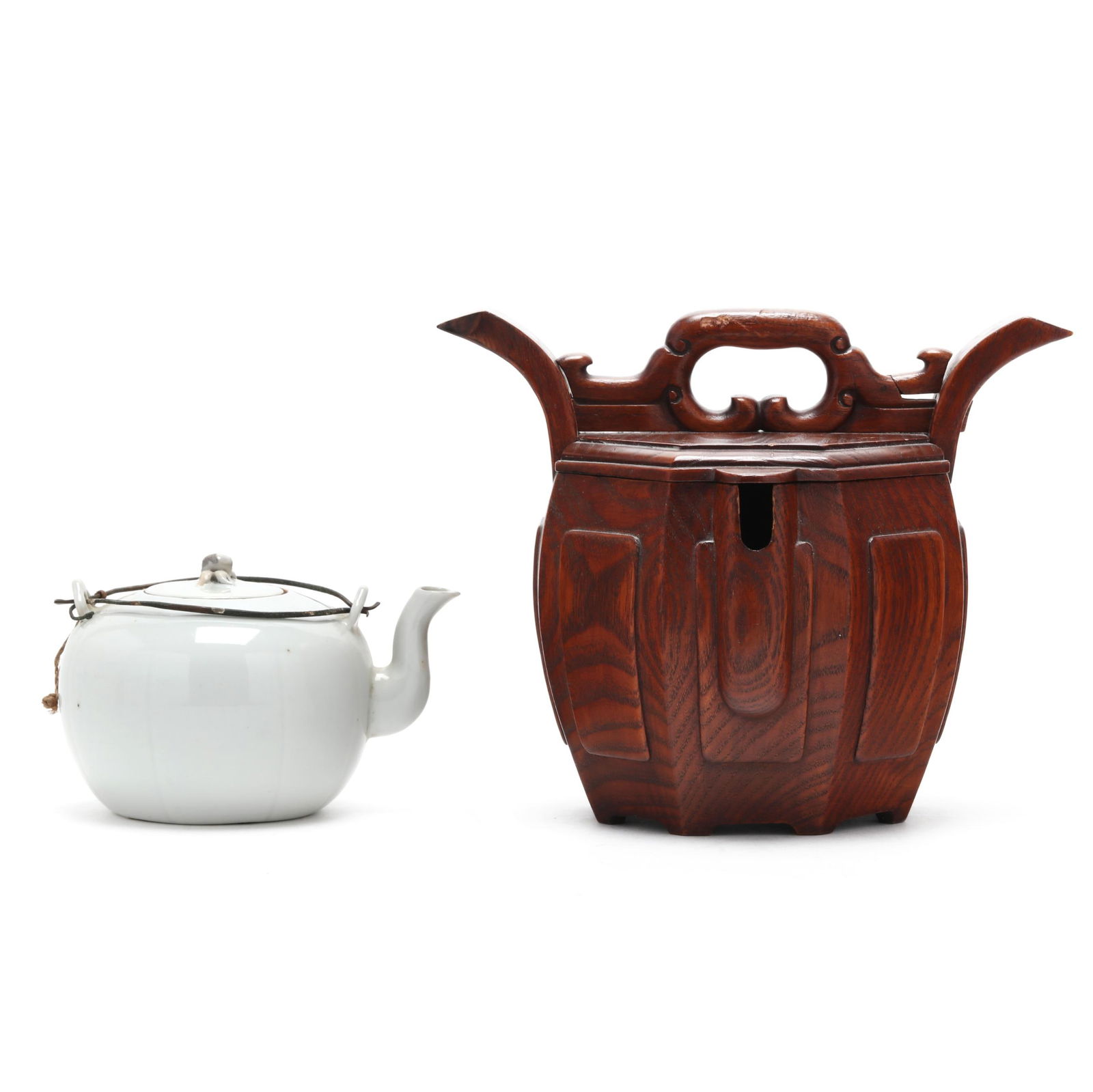 A Chinese Teapot in a Custom Wooden Carrying Case (1 of 10)