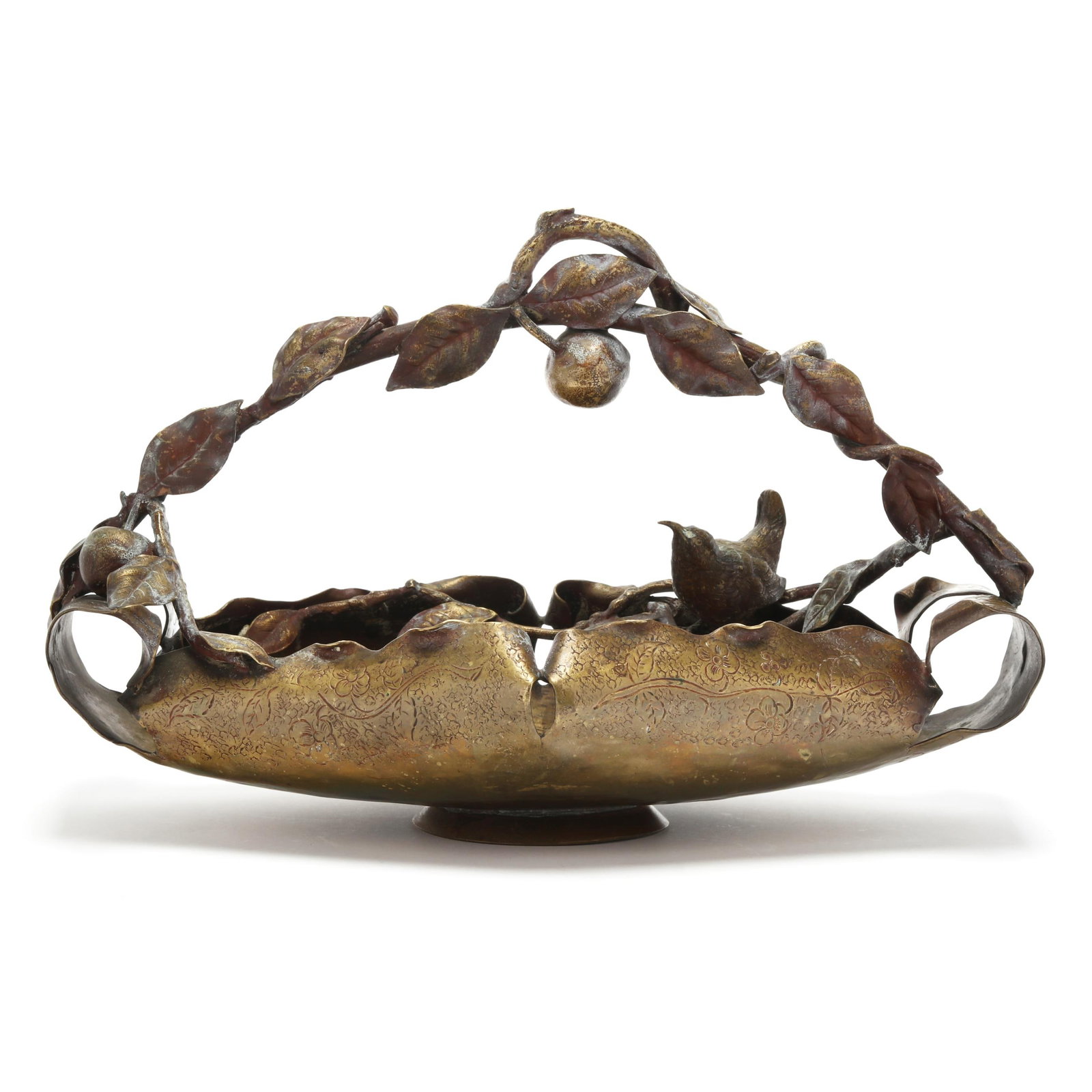 A Japanese Brass Ikebana Basket (1 of 6)