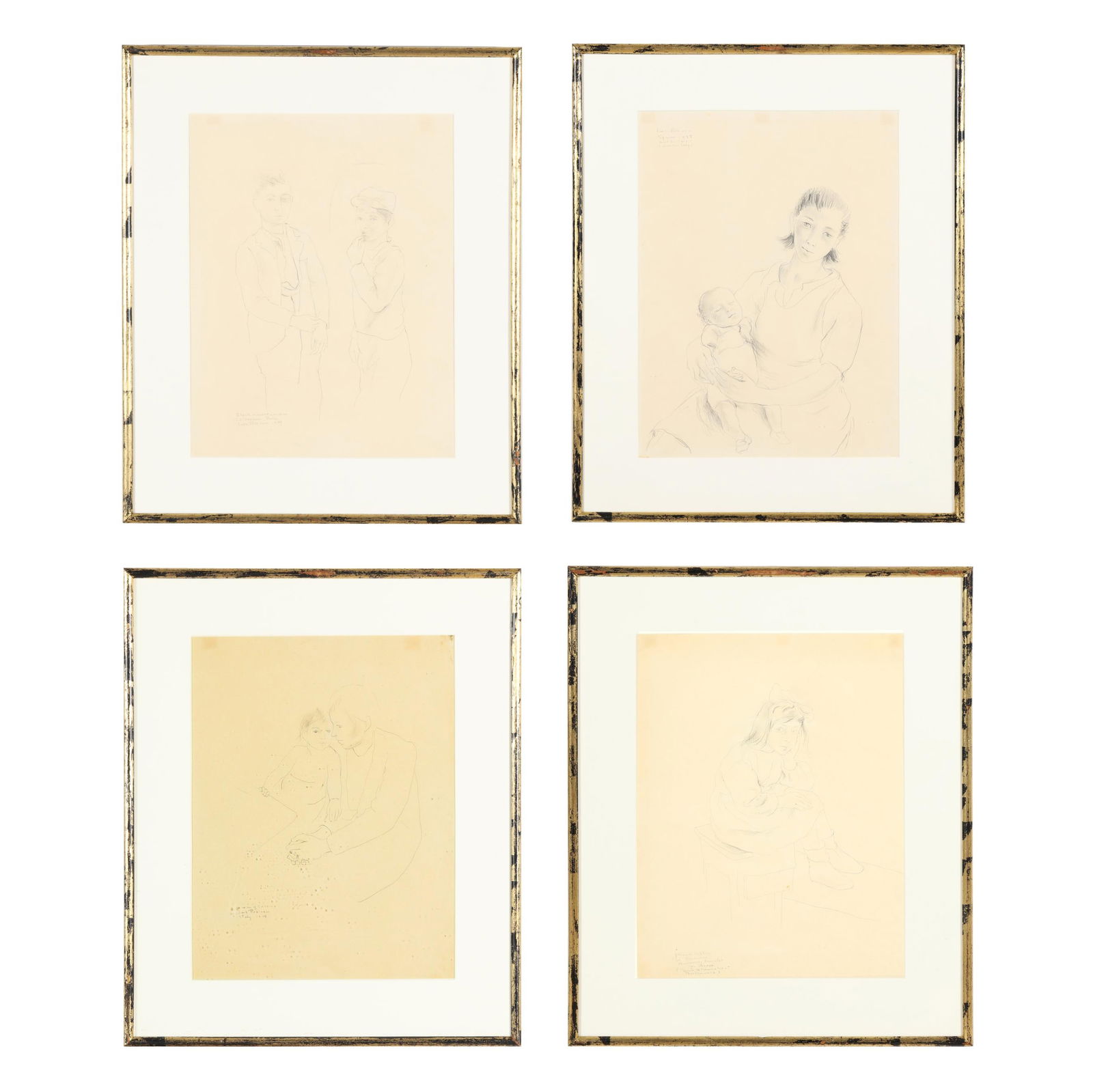 Ione Robinson (American, 1910-1989), Four Framed Figural Drawings (1 of 12)