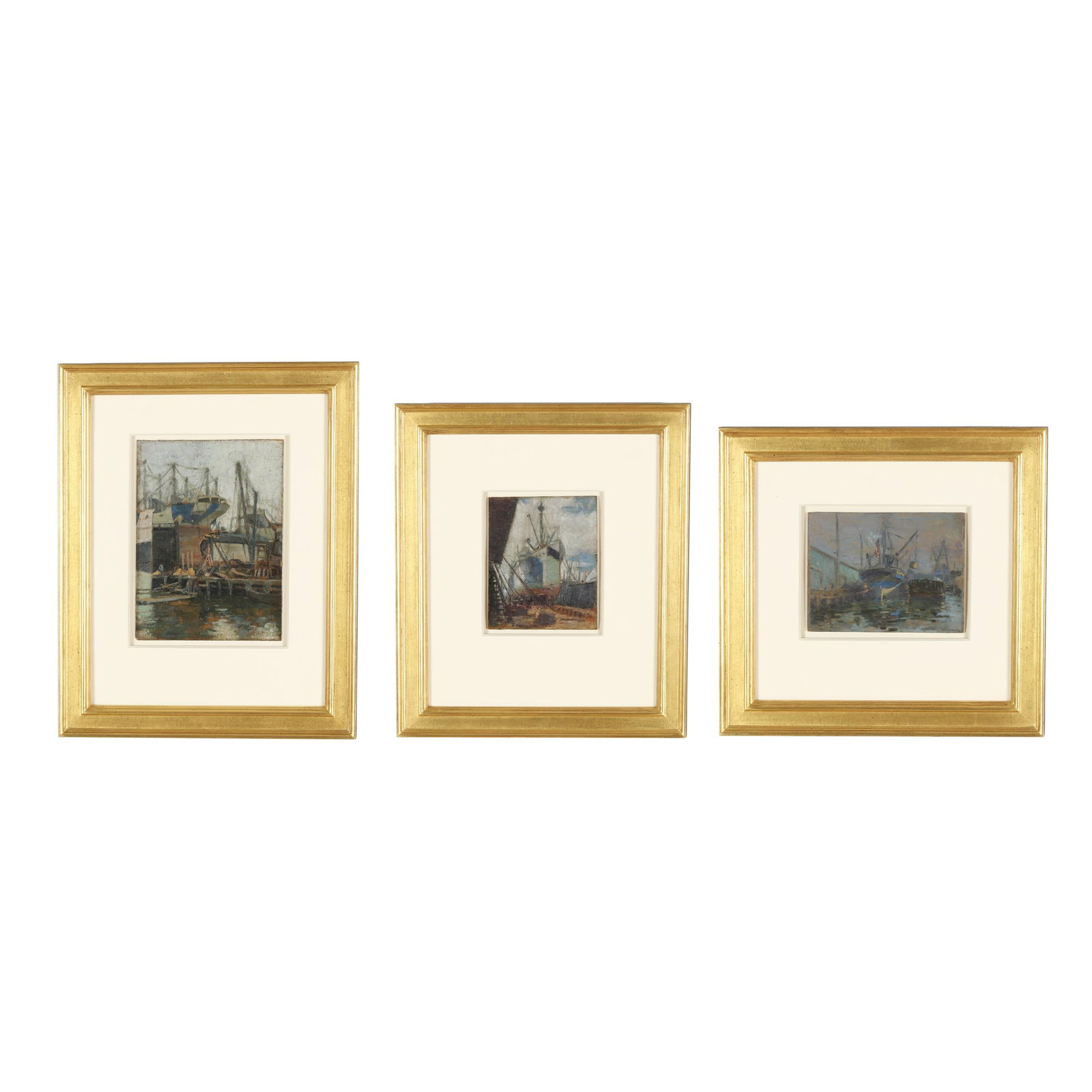 Alonzo Myron Kimball (American, 1874-1923), Three Harbor Scenes (1 of 9)