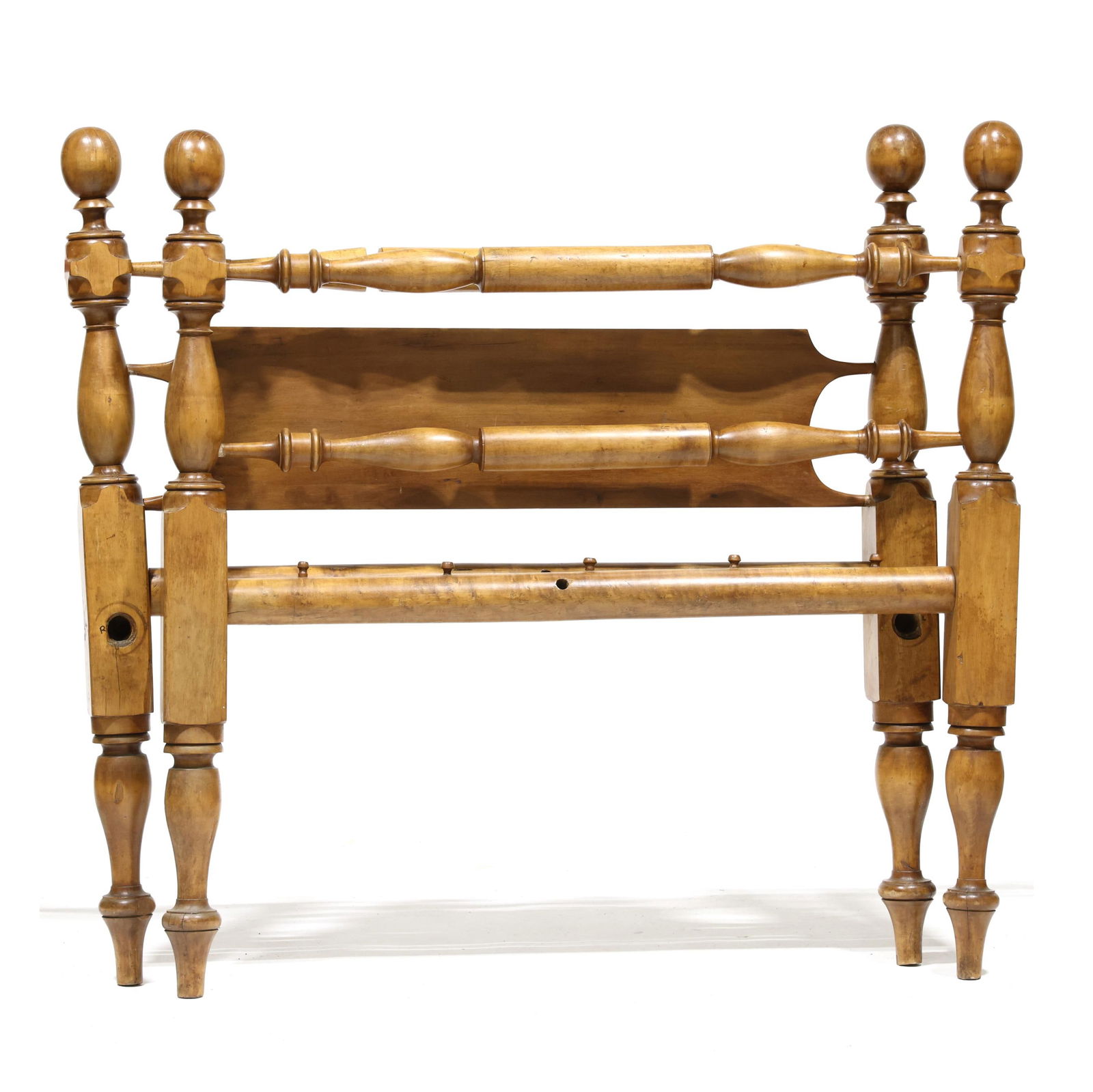 Late Federal Maple Three-Quarter Size Rope Bed (1 of 3)