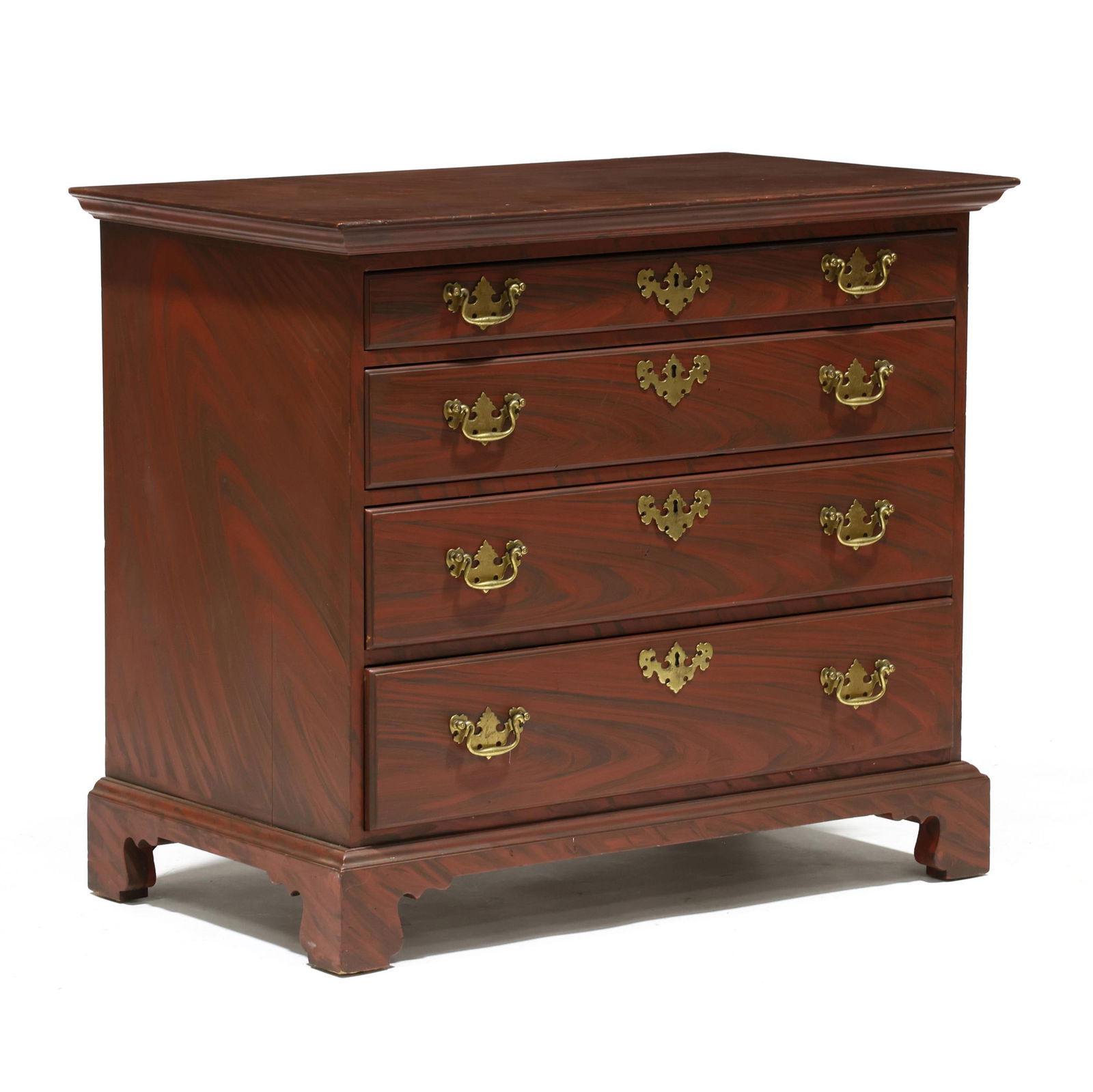 Williamsburg Reproduction Faux Grain Painted Chest of Drawers (1 of 9)