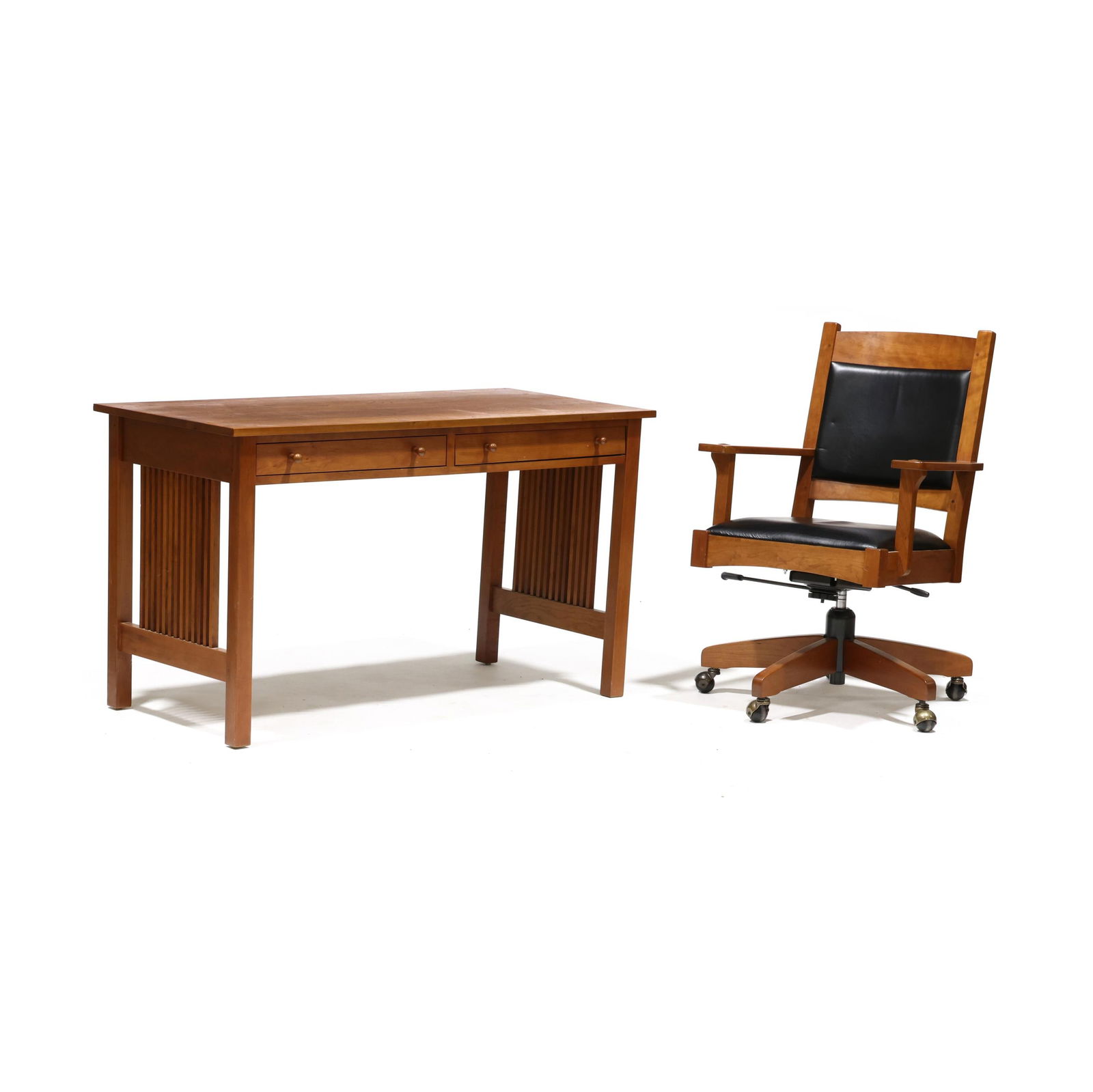Stickley, Mission Style Cherry Desk and Chair (1 of 20)