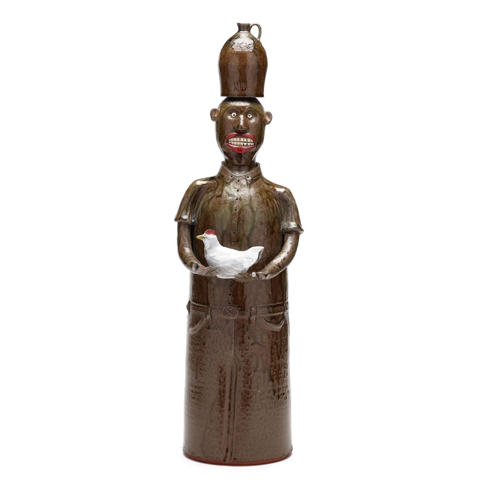 Marvin Bailey (Lancaster, SC, b. 1960), Folk Art Figural Jug with Hen (1 of 11)