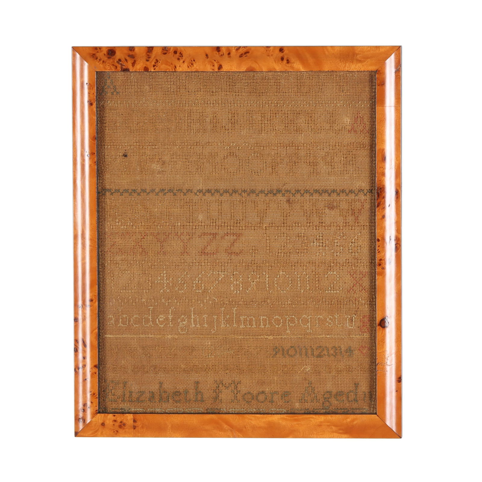 Elizabeth Moore's Framed Schoolgirl Sampler (1 of 6)