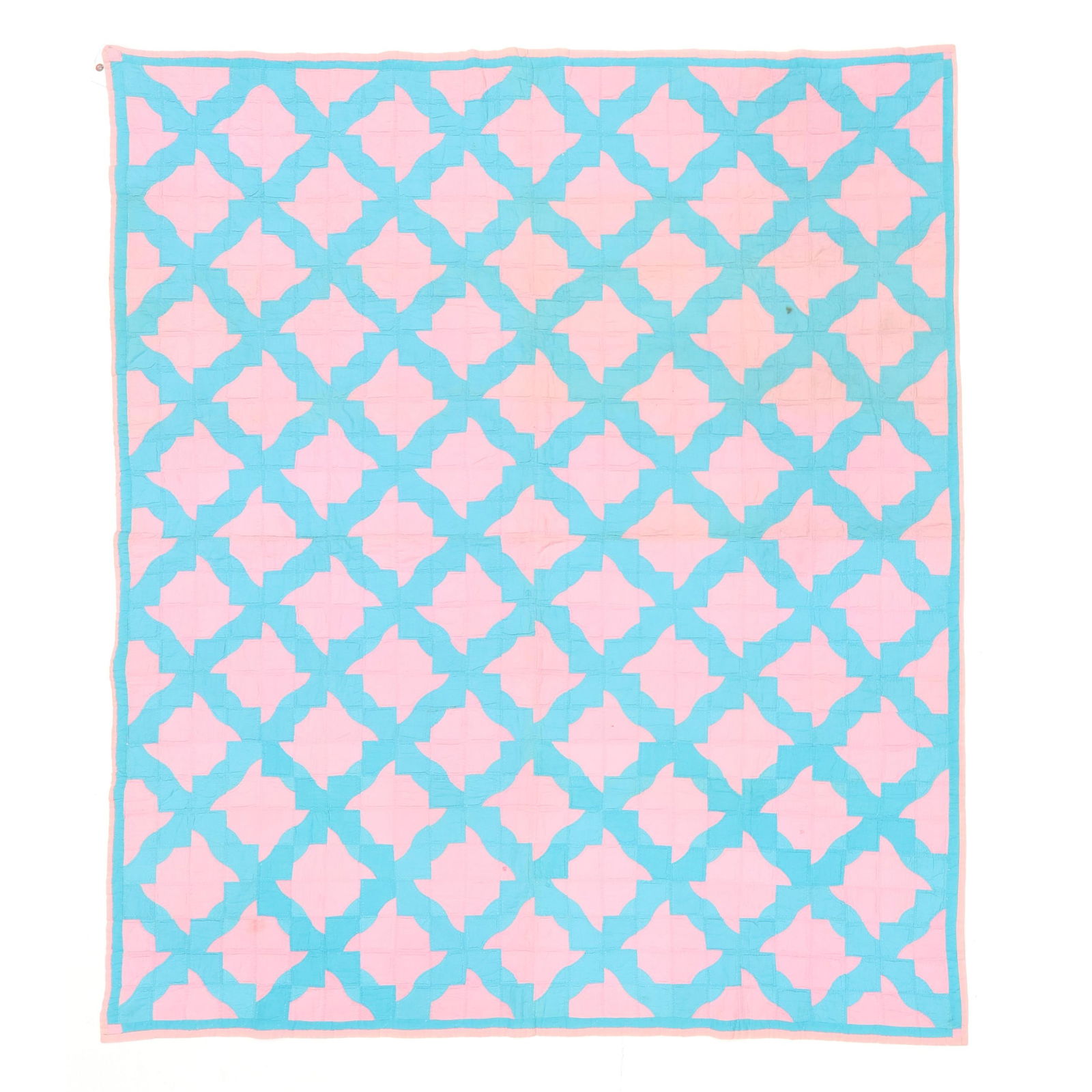 Vintage Hand-Sewn Drunkard's Path Quilt (1 of 5)