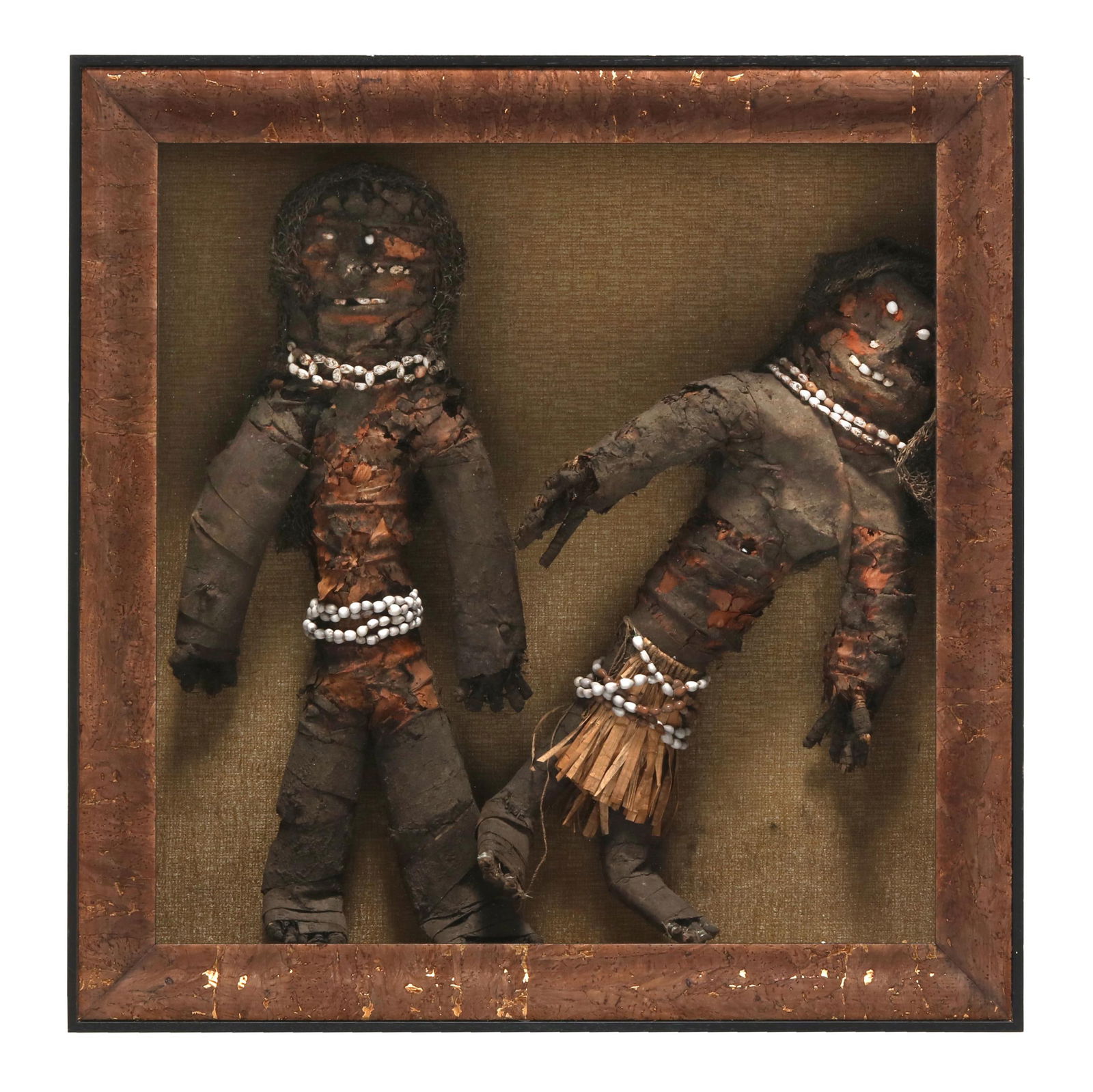 Two Framed Papua New Guinea Mendi "Compensation" Effigies (1 of 6)