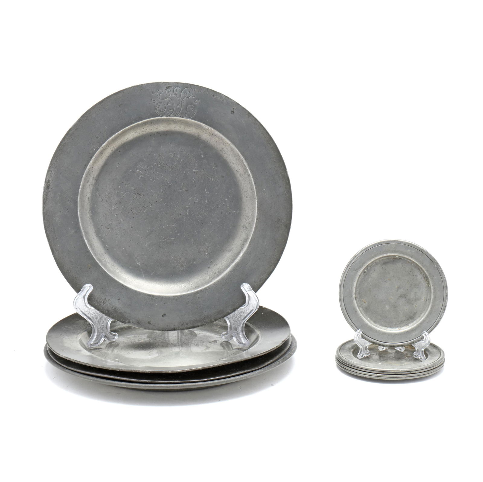 Nine Pewter Plates (1 of 20)