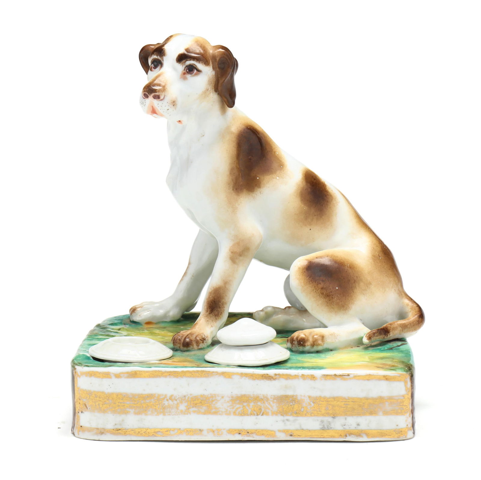 Antique Porcelain Inkstand Modeled as a Seated Dog (1 of 11)