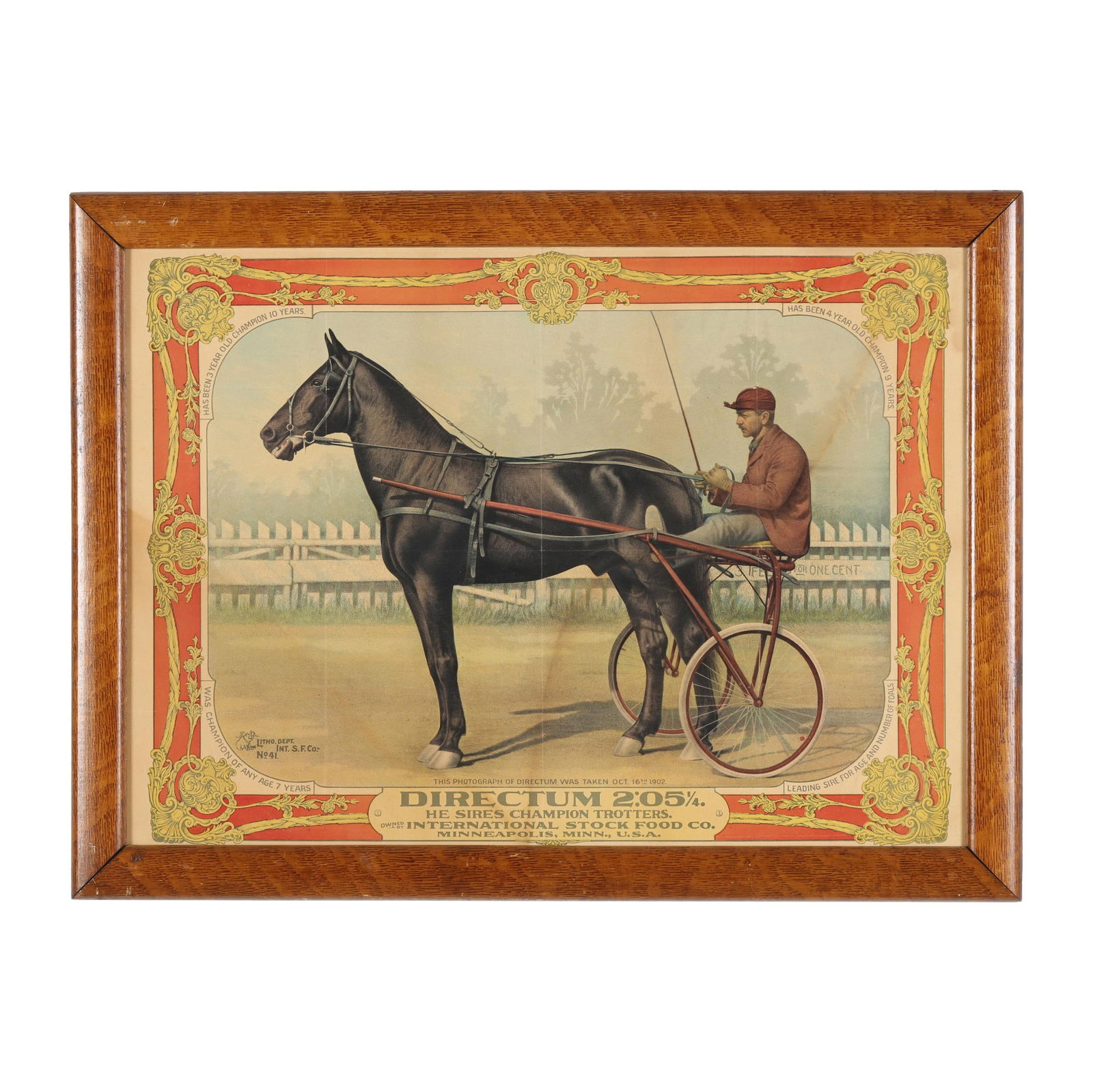 Antique Race Horse Lithograph, Directum (1 of 4)