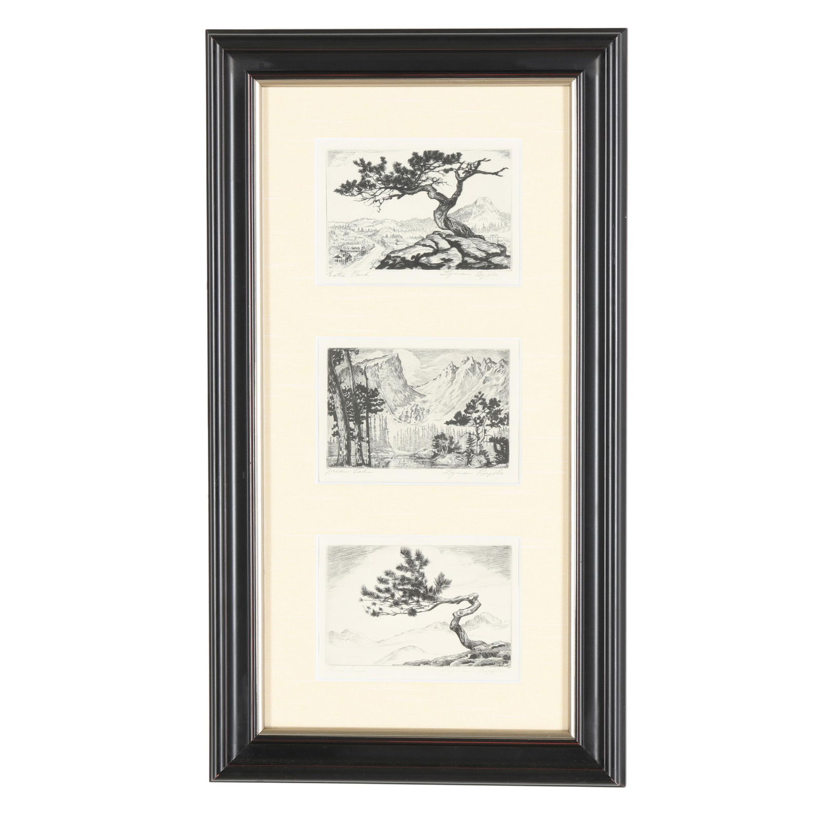 Lyman Byxbe (American, 1886-1980), Framed Set of Three Etchings (1 of 10)
