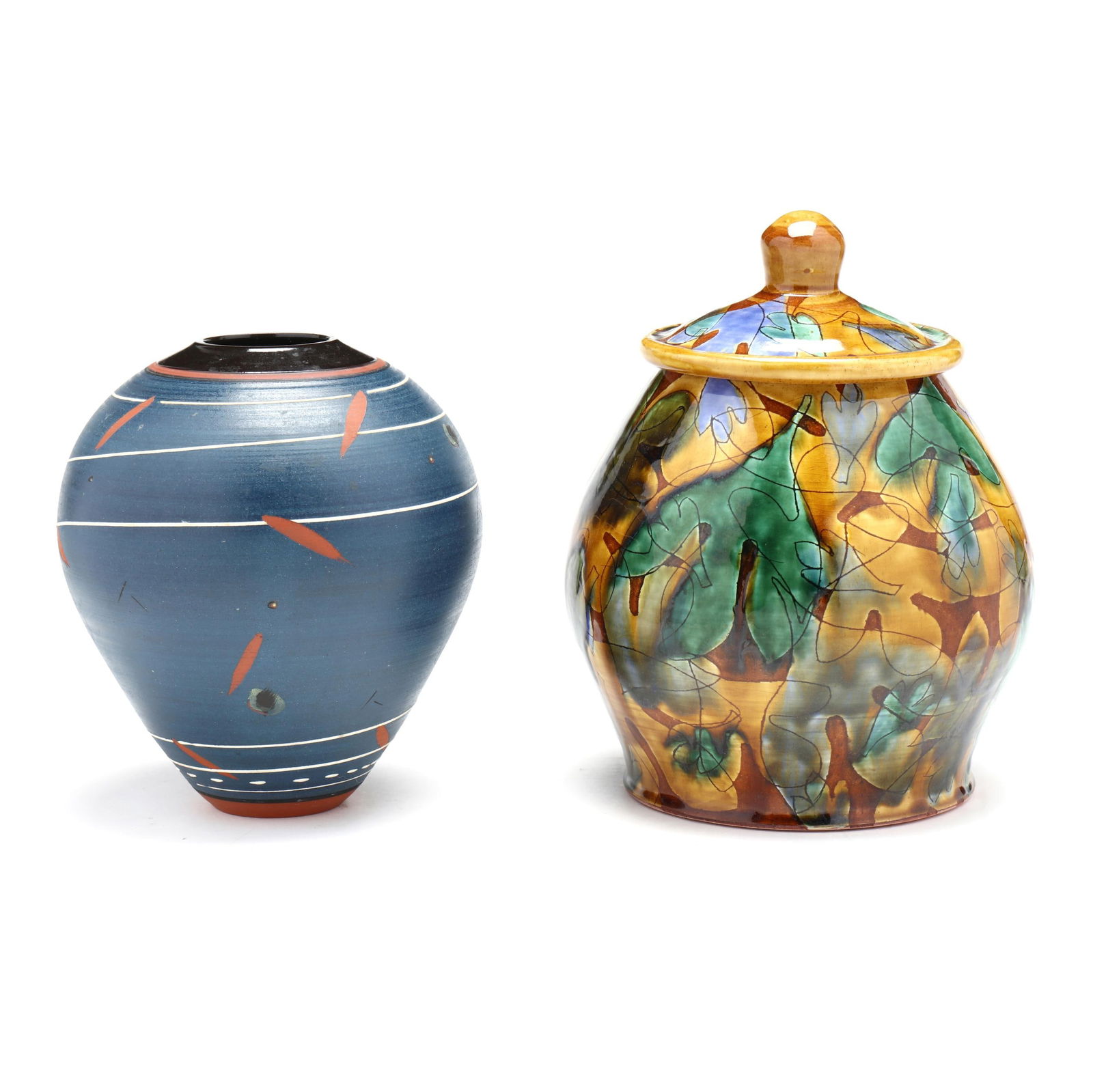 Two Signed Modernist Art Pottery Vessels (1 of 10)