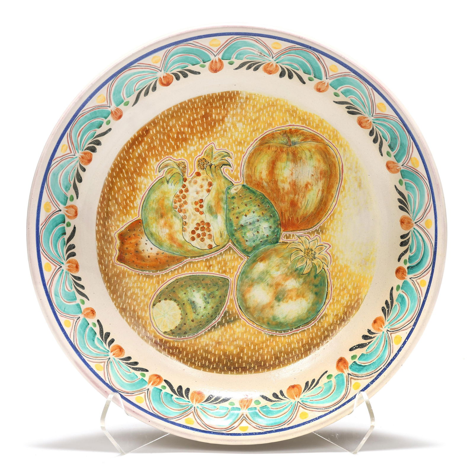 Gorky Gonzales (Mexico, 1939-2017), Large Majolica Charger (1 of 5)