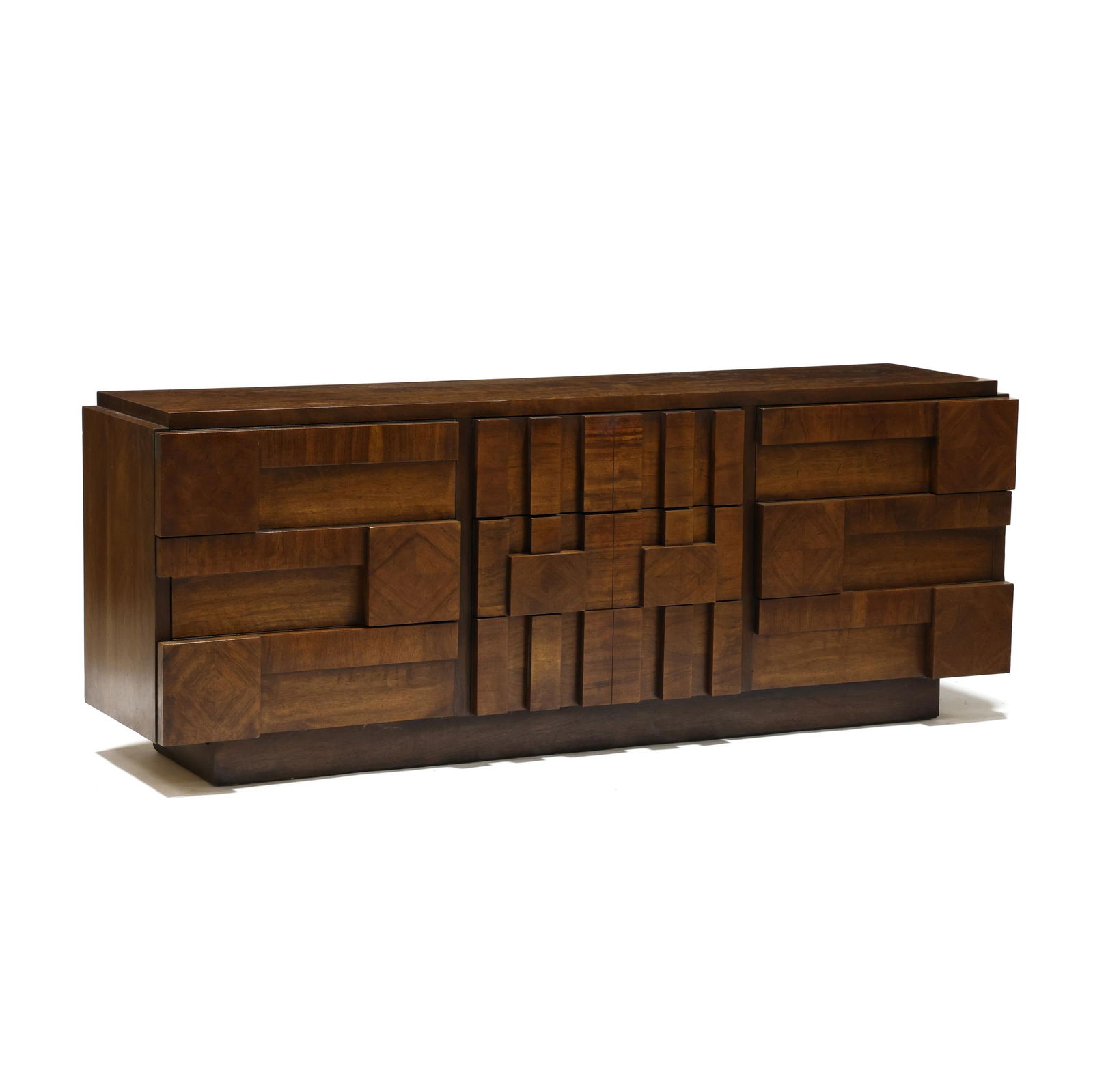 Lane, Mid-Century Staccato Walnut Dresser (1 of 6)
