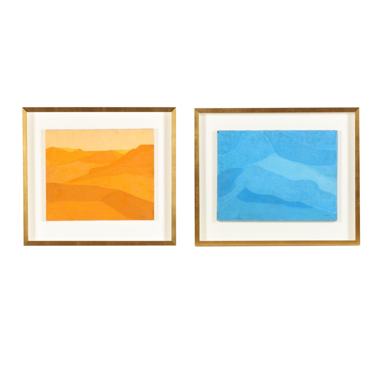 Fabre (Continental, Early 20th Century), Pair of Abstract Landscapes (1 of 9)