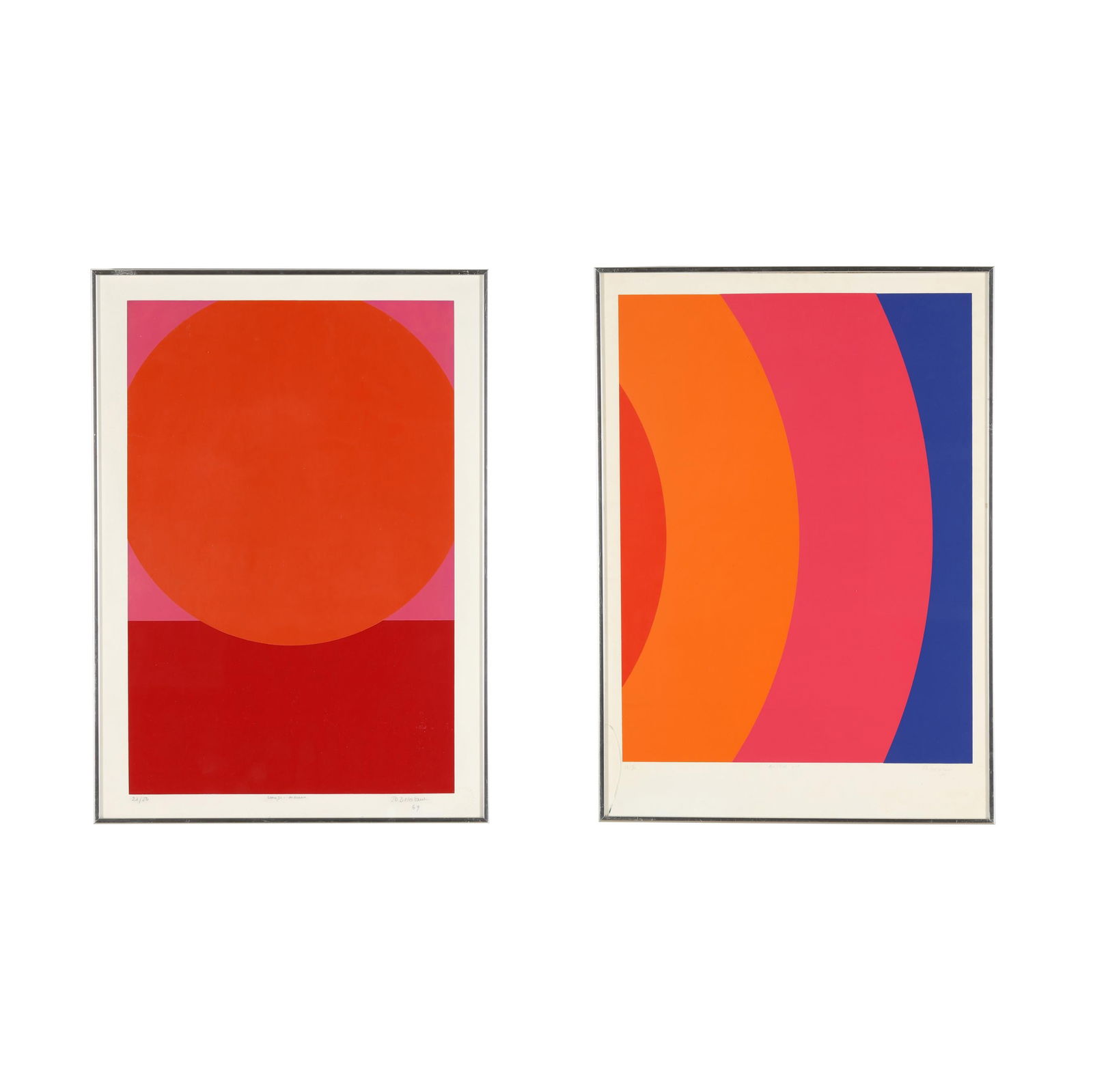 Jo Delahaut (Belgian, 1911-1992), Rouge - Mauve / Austral No. 1 (Two Works) (1 of 11)