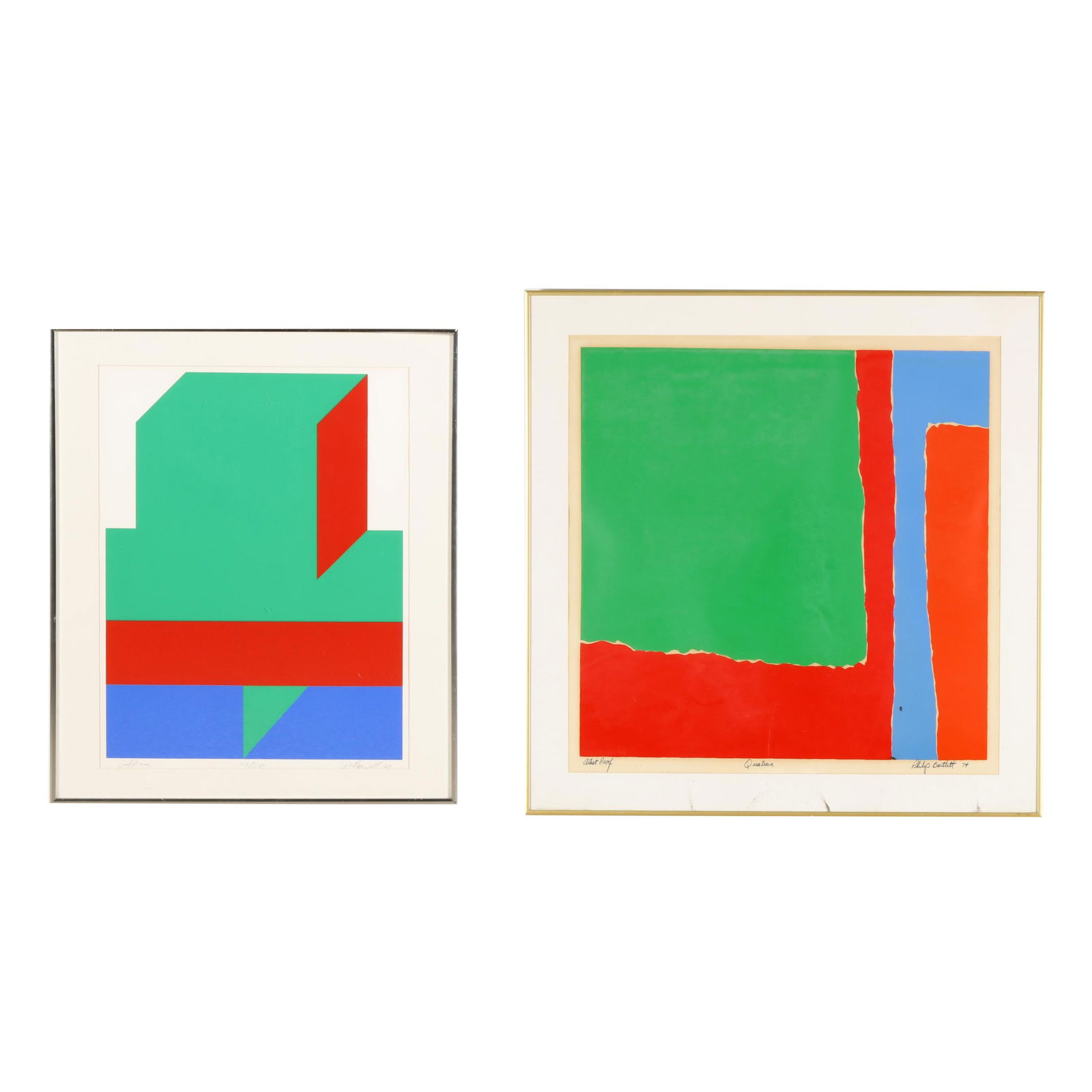Two Color Field Serigraphs by Phillip Bartlett and Joseph Stefanelli (1 of 13)