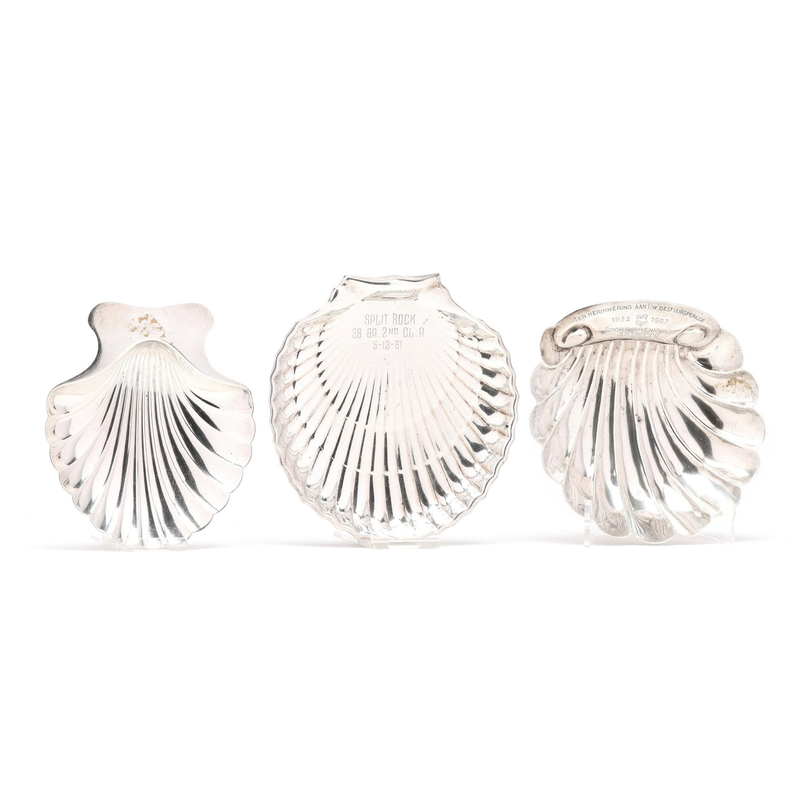 Three Sterling Silver Shell Dishes (1 of 8)