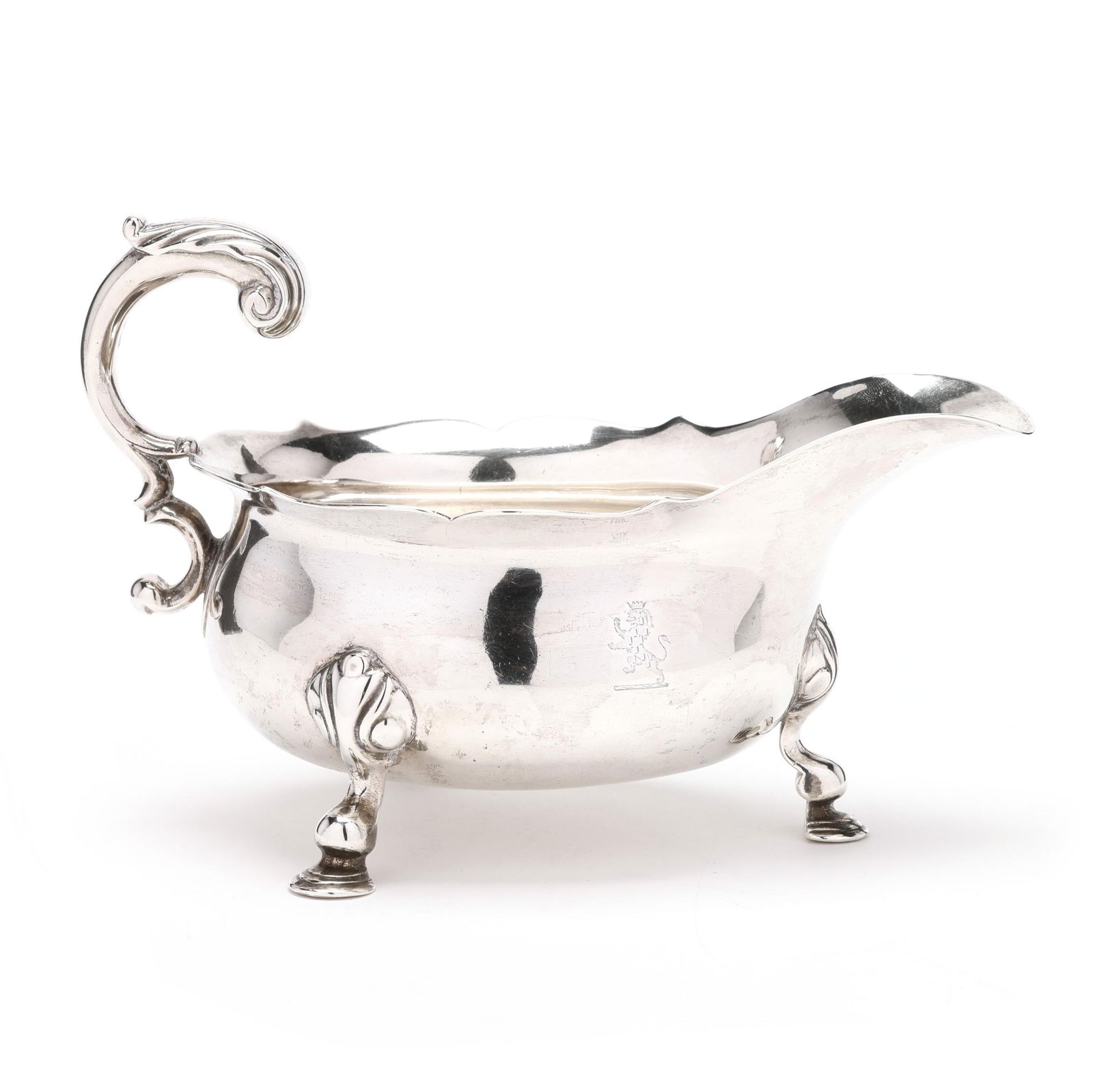 George II Silver Gravy Boat, Mark of Benjamin West (1 of 6)