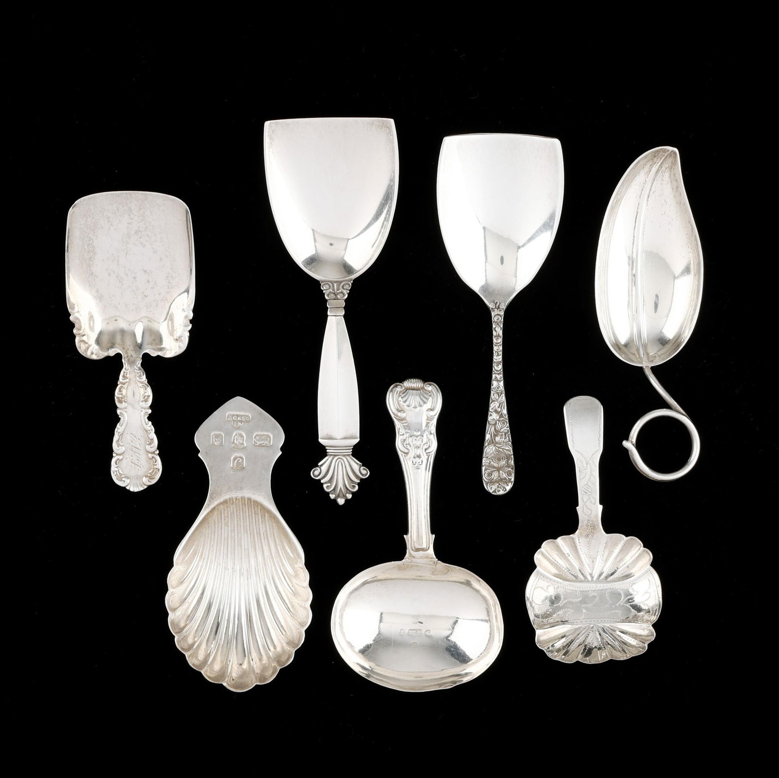 Collection of Silver Tea Caddy Spoons (1 of 6)