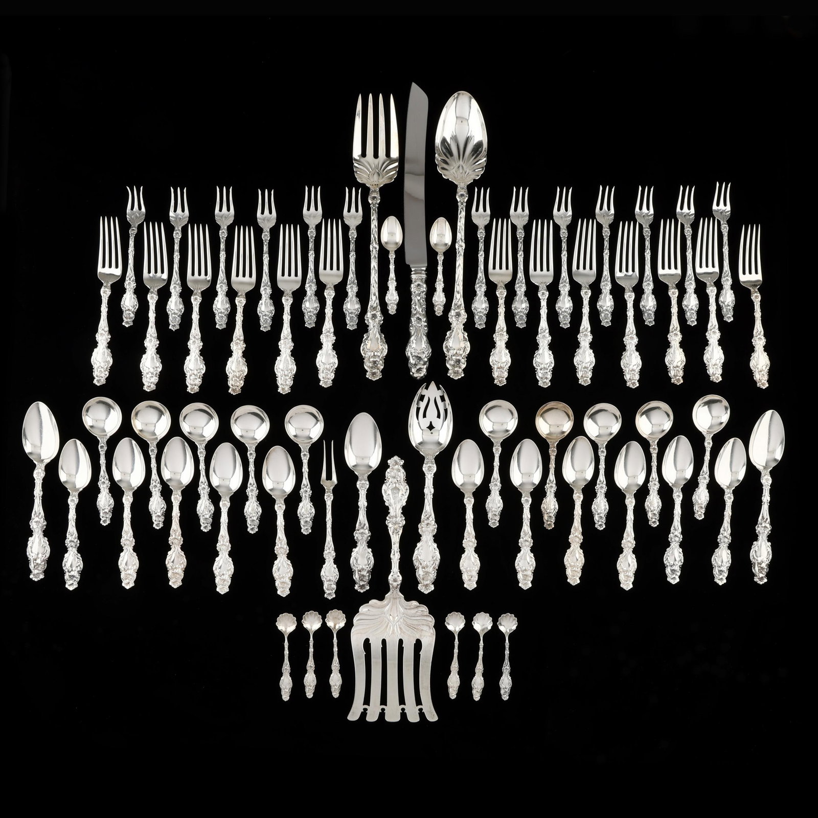 Collection of Whiting Lily Sterling Silver Flatware (1 of 8)