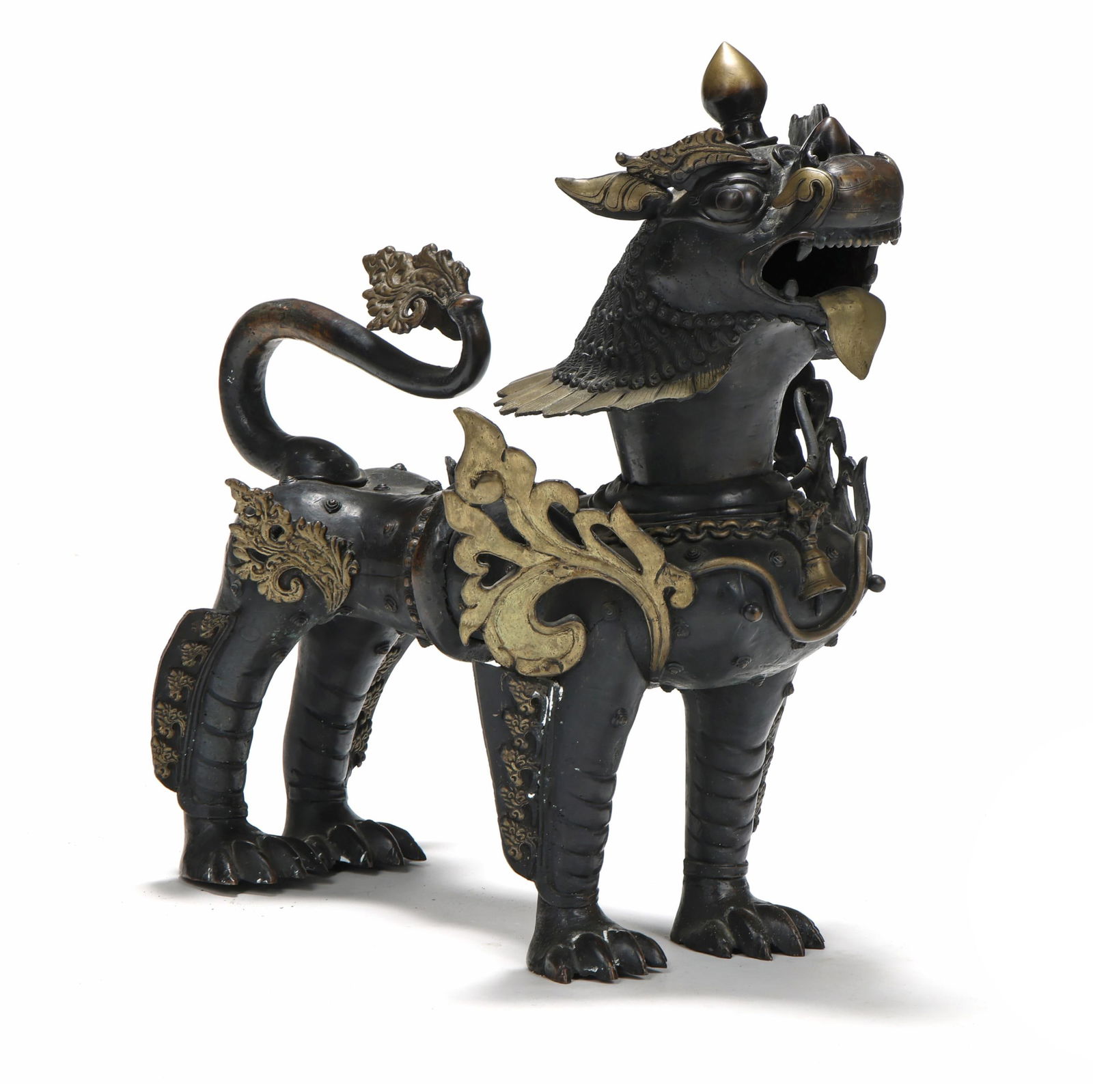 A Himalayan Bronze Temple Guardian Lion (1 of 6)