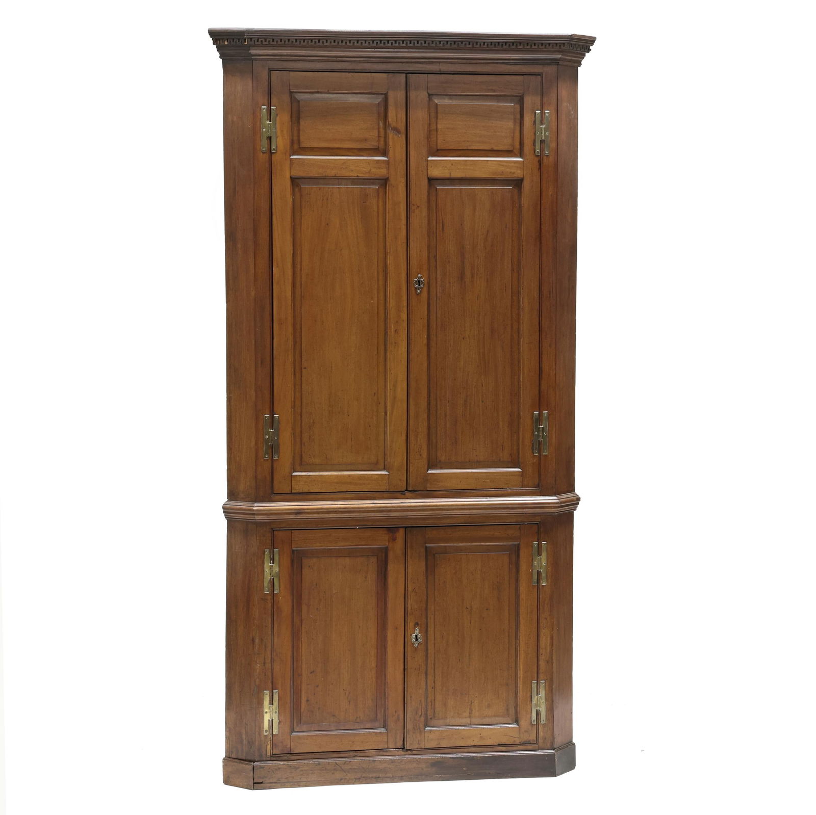 English Chippendale Mahogany Architectural Corner Cupboard (1 of 11)