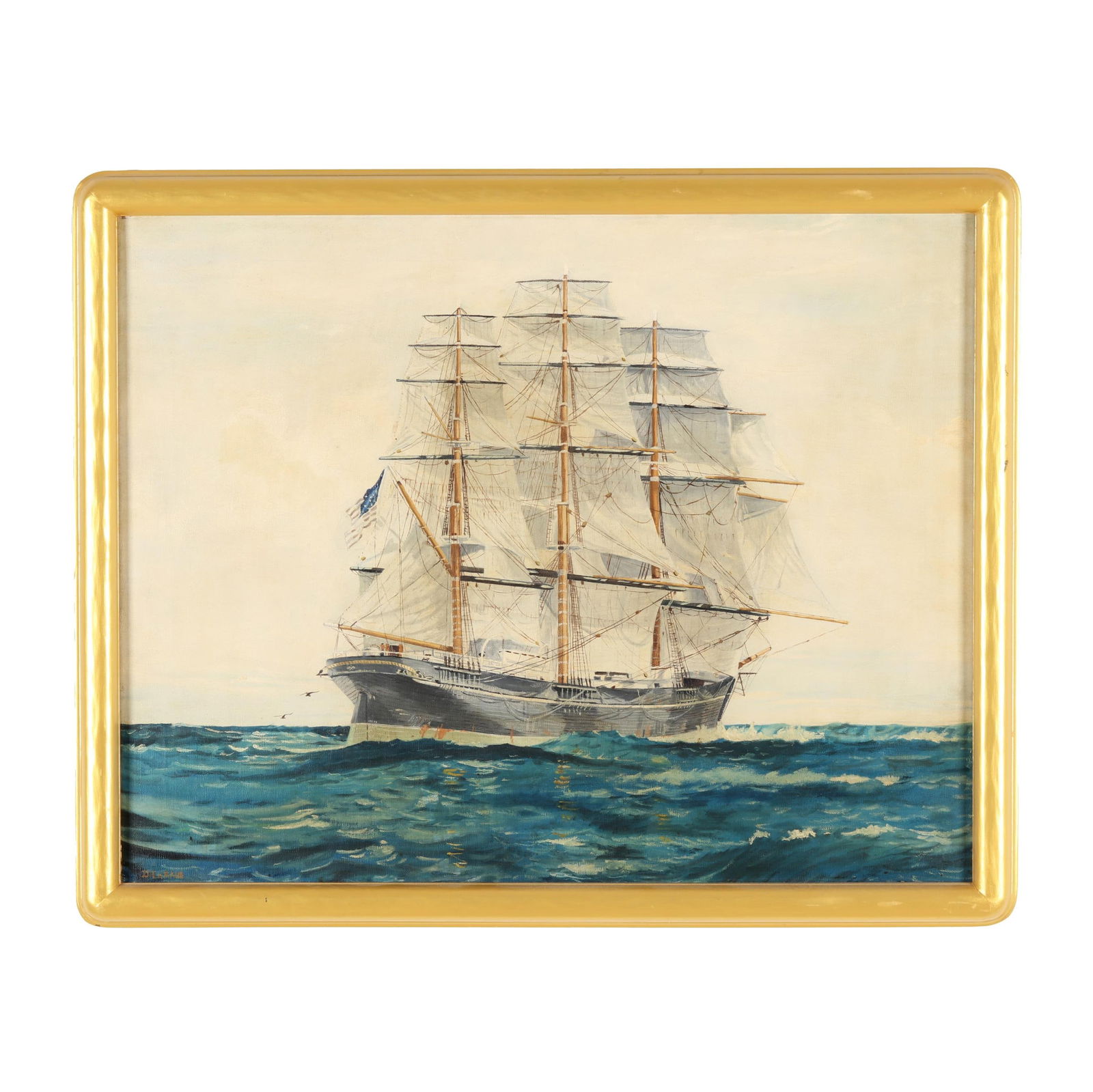 D. La Raus (American, 20th Century), Clipper Ship at Sea (1 of 5)