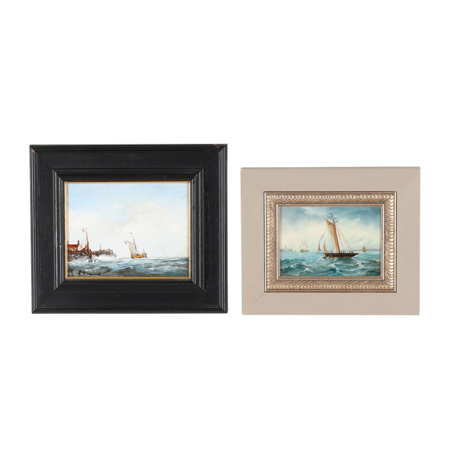 Two Vintage Framed Maritime Paintings (1 of 7)