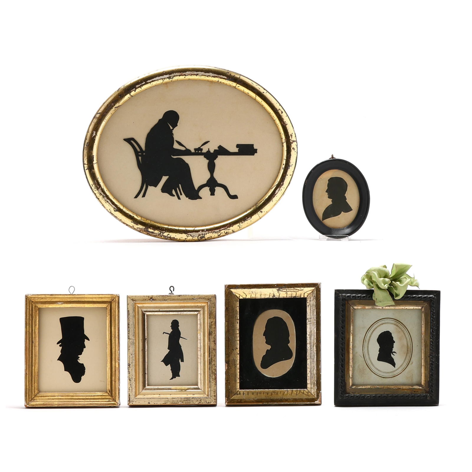 Collection of Six Framed Cut Silhouettes of Gentlemen (1 of 5)