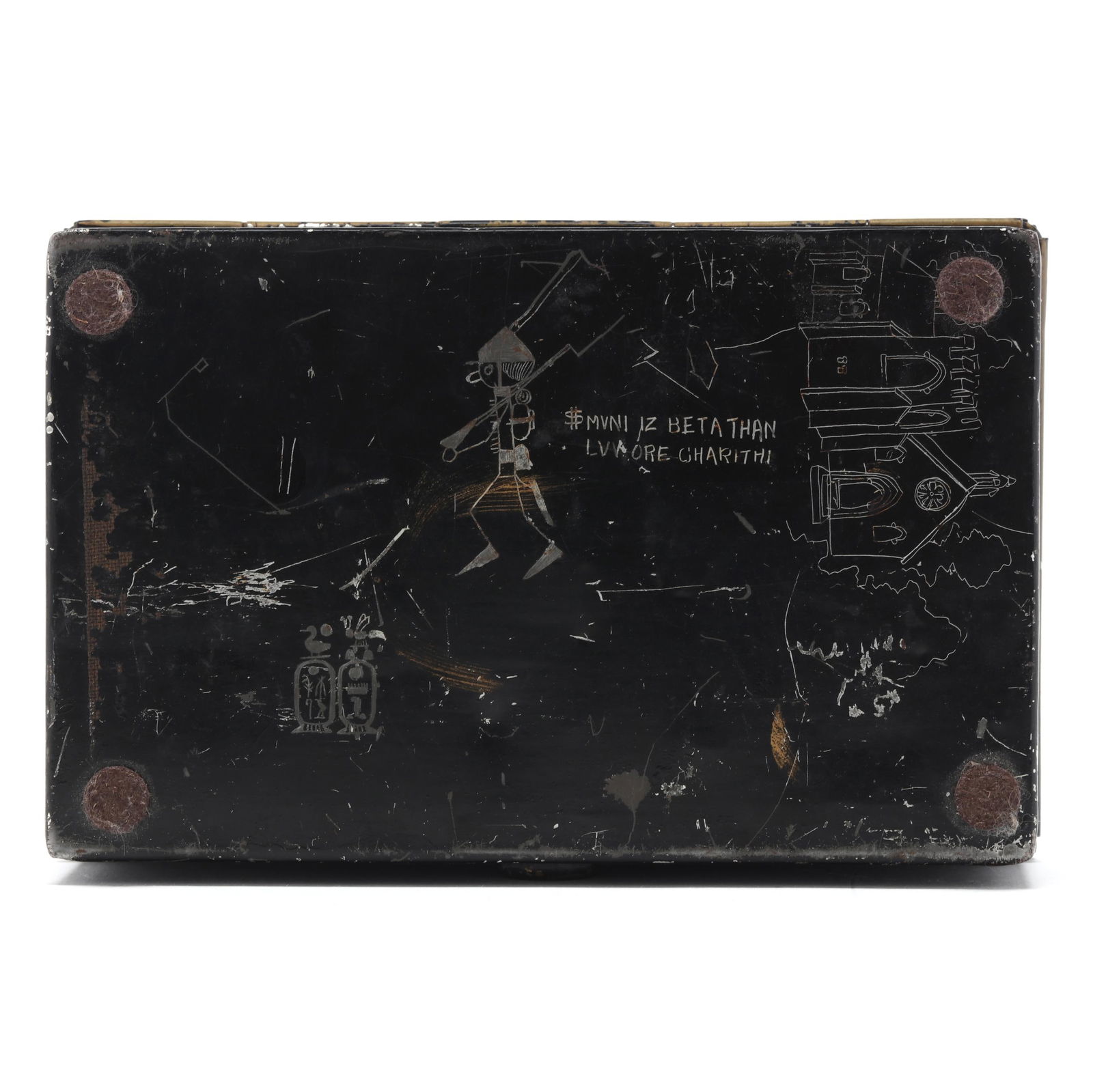 Three Antique Toleware Storage Boxes - 13