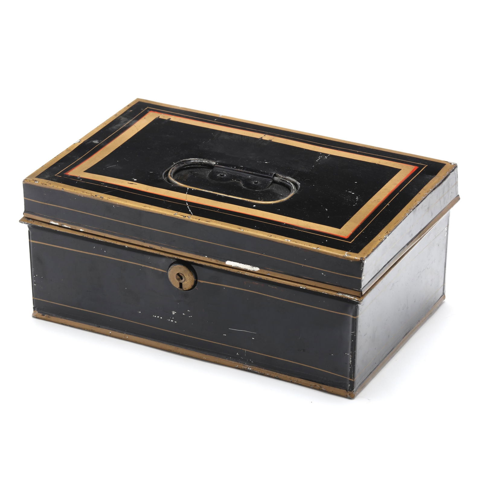 Three Antique Toleware Storage Boxes - 3