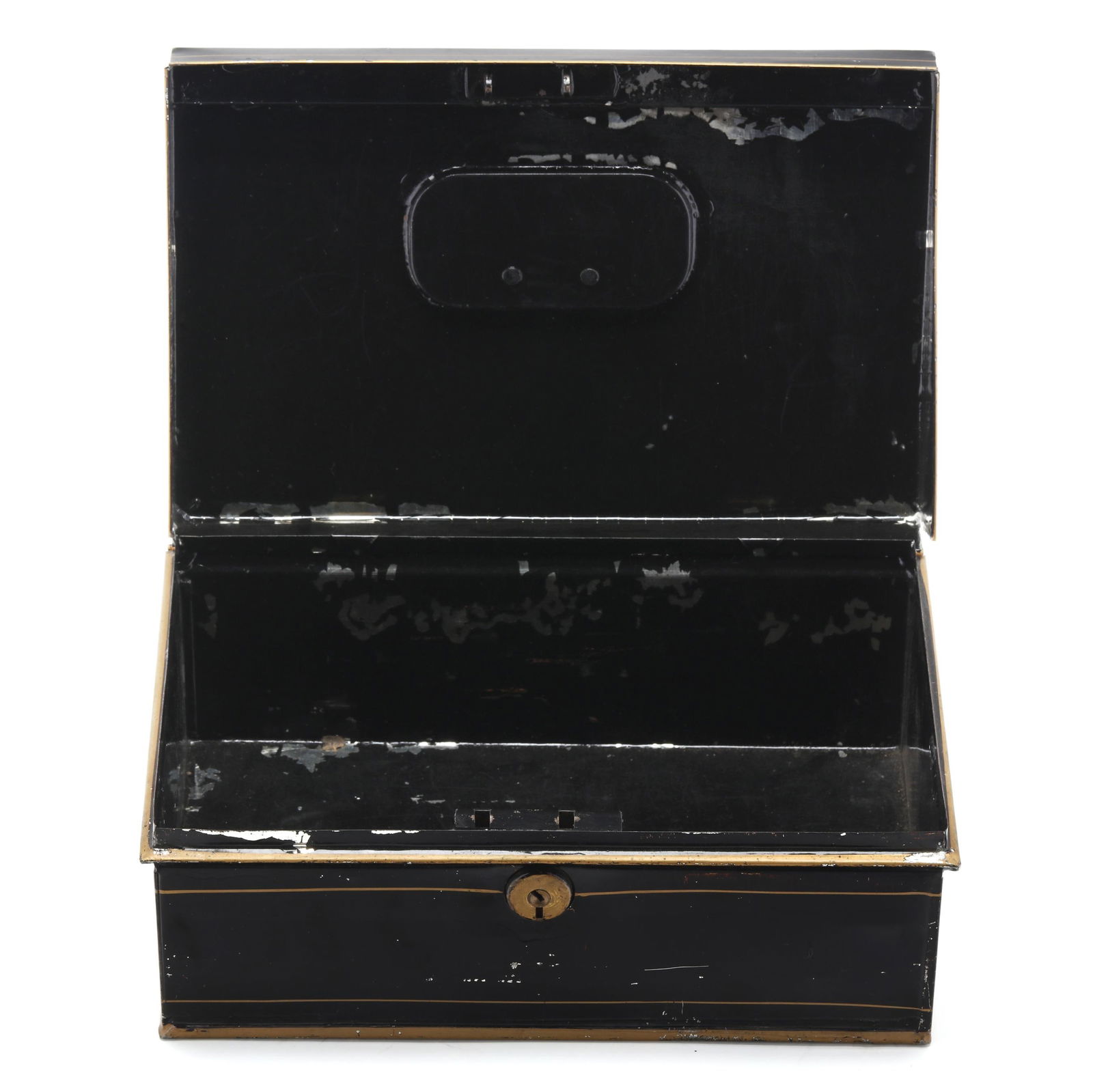 Three Antique Toleware Storage Boxes - 4