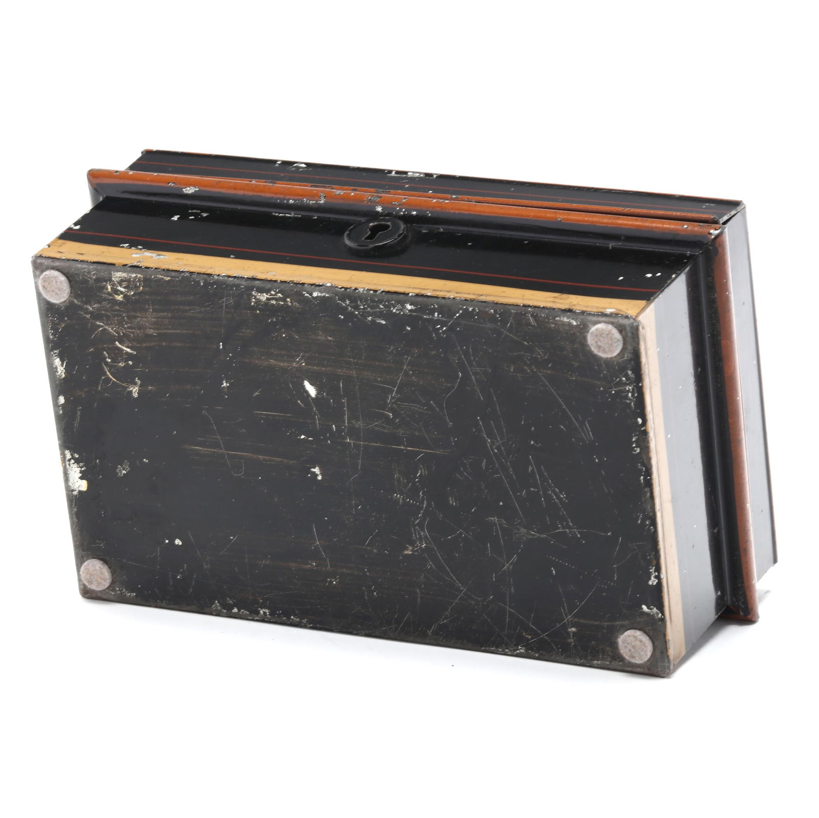 Three Antique Toleware Storage Boxes - 8