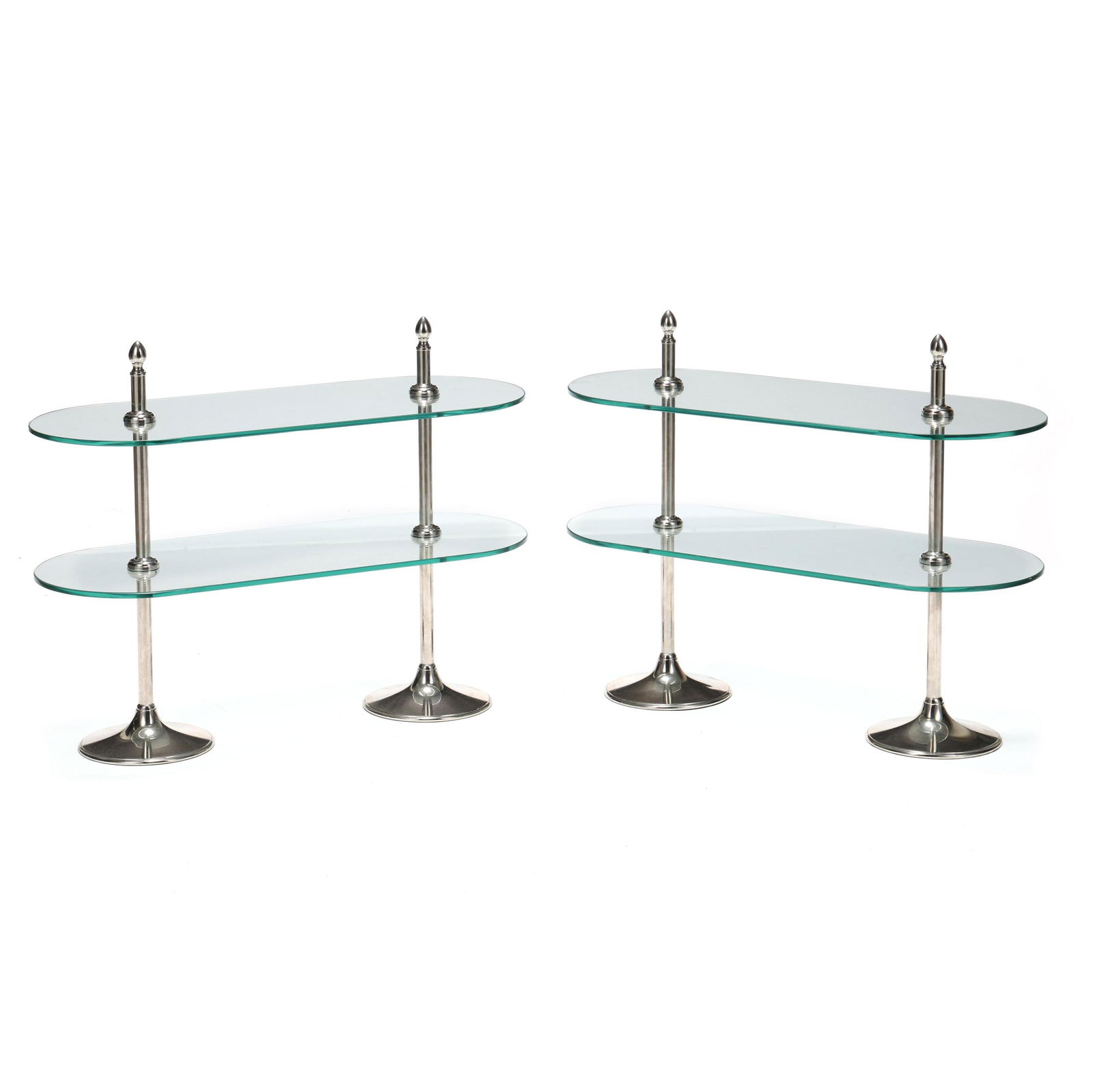 Pair of Contemporary Two Tiered Pastry Servers (1 of 3)
