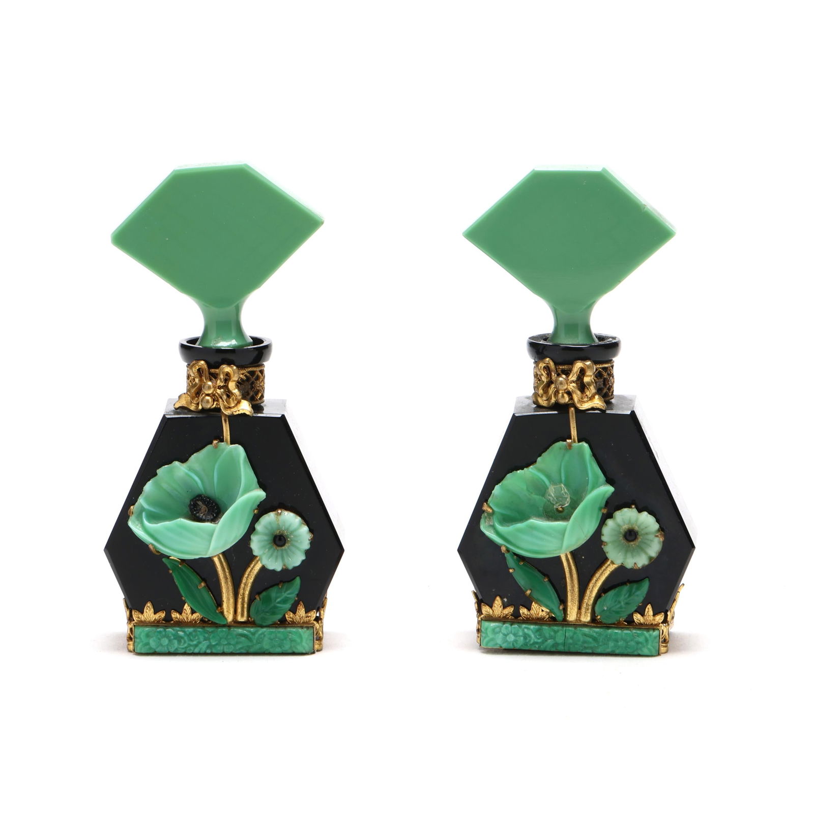 Franz Josef Vater, Pair of Vintage Poppy Perfume Bottles (1 of 9)