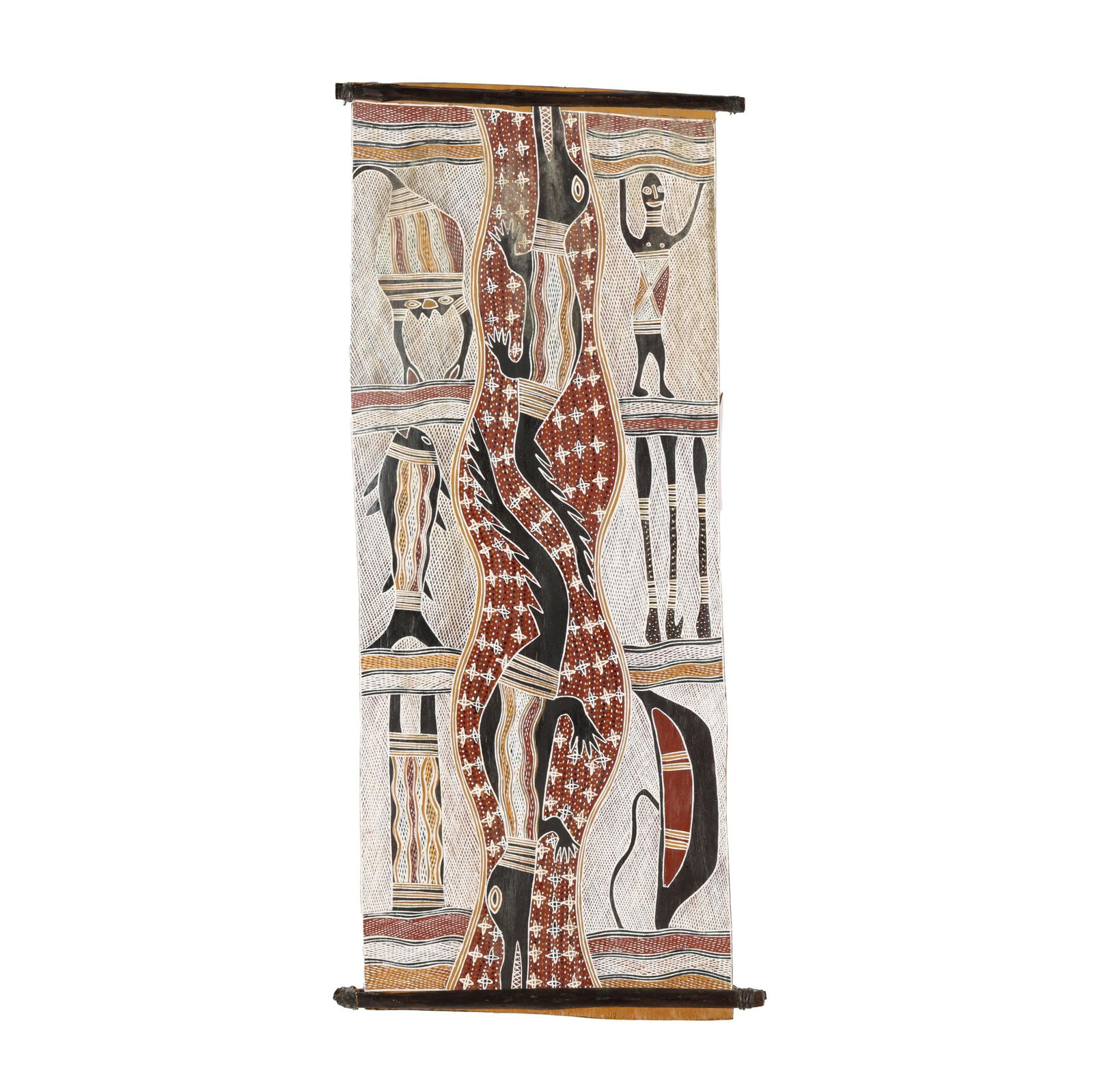 Aboriginal Bark Painting, Inscribed "Ganmirri" (1 of 4)