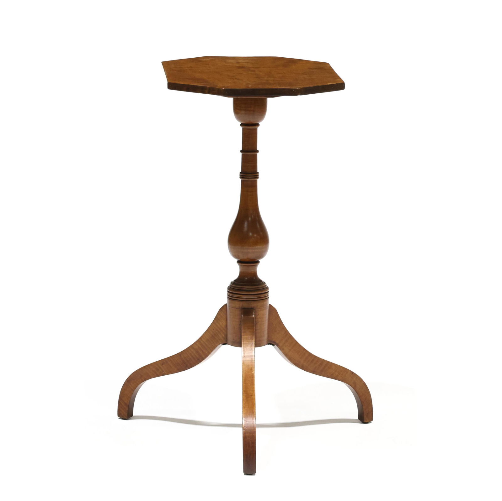 Federal Tiger Maple Candlestand (1 of 4)