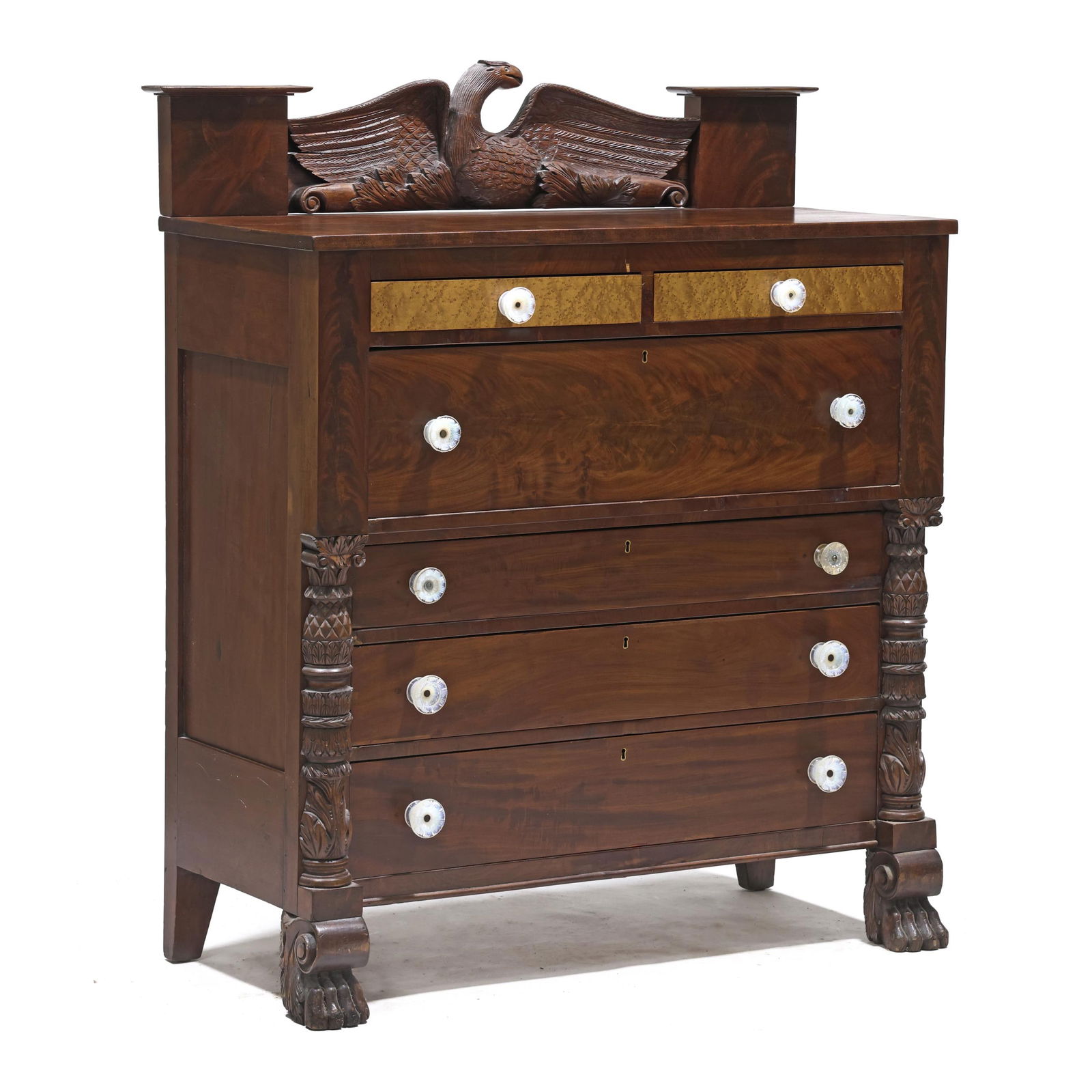 Mid-Atlantic Classical Carved Mahogany Chest of Drawers (1 of 10)