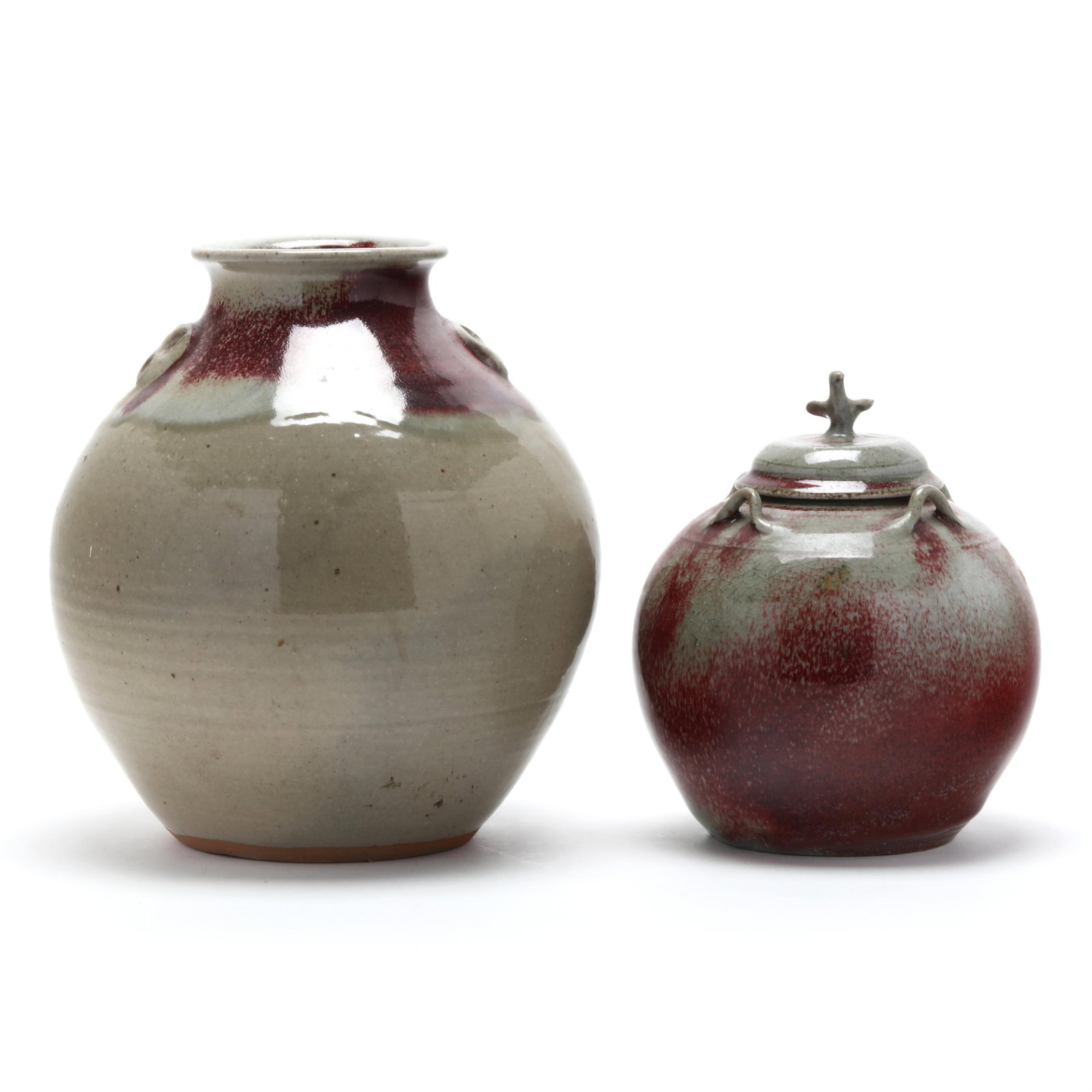 Vernon and Pamela Owens for Jugtown Pottery, Two Pottery Vessels (1 of 9)